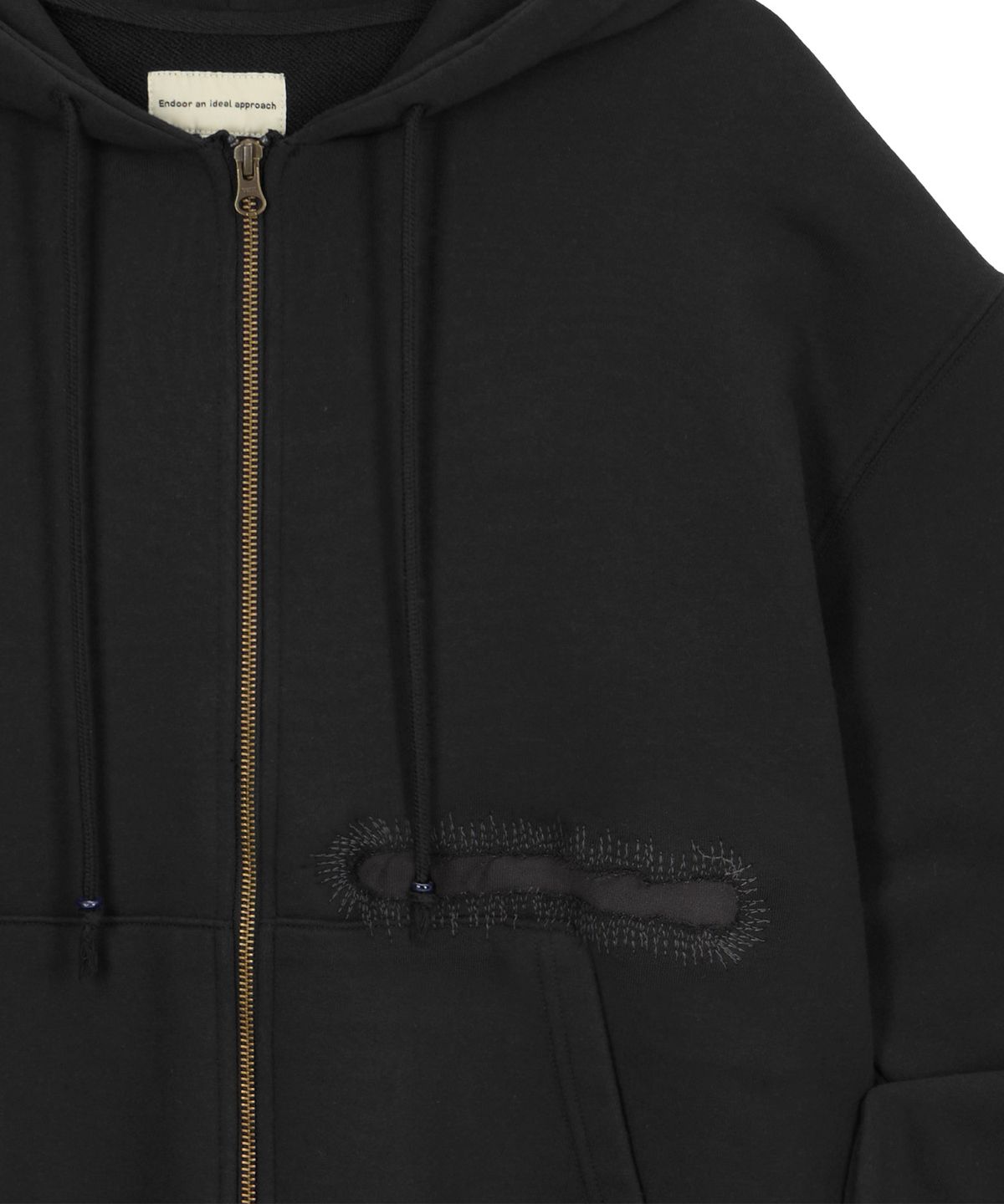 엔도어(ENDOOR) Scar Zip Hoodie (Black)