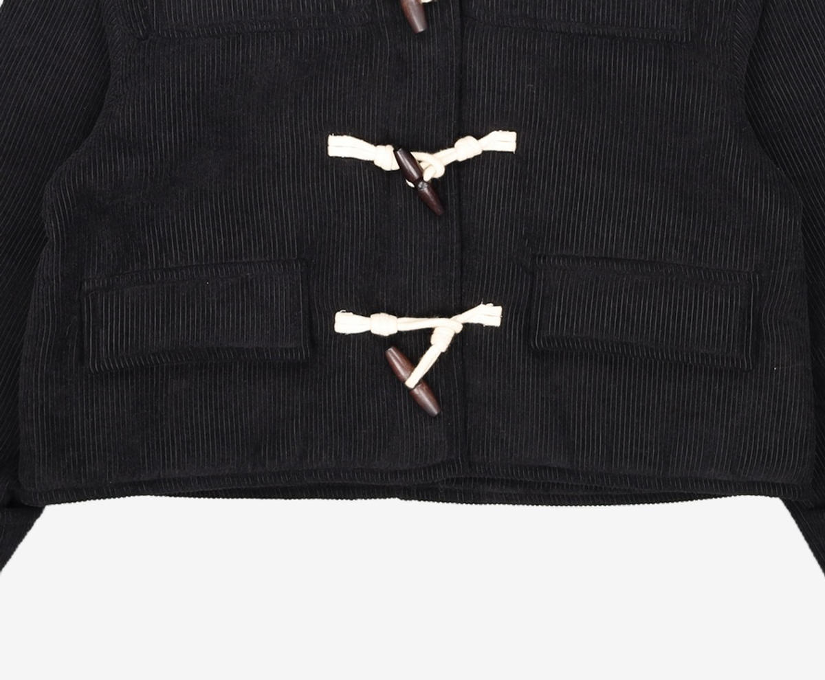 미쏘(MIXXO) 후드 크롭 더플 코트_MIWJHDV01C L