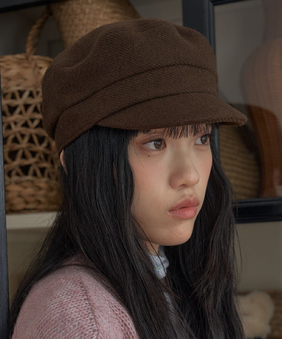 포에지담(POESIEDAME) CLASSIC NOUVELLE MARGOT HAT IN BROWN