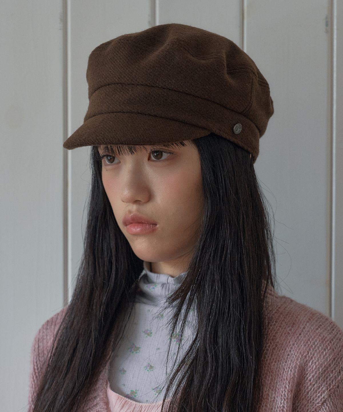 포에지담(POESIEDAME) CLASSIC NOUVELLE MARGOT HAT IN BROWN
