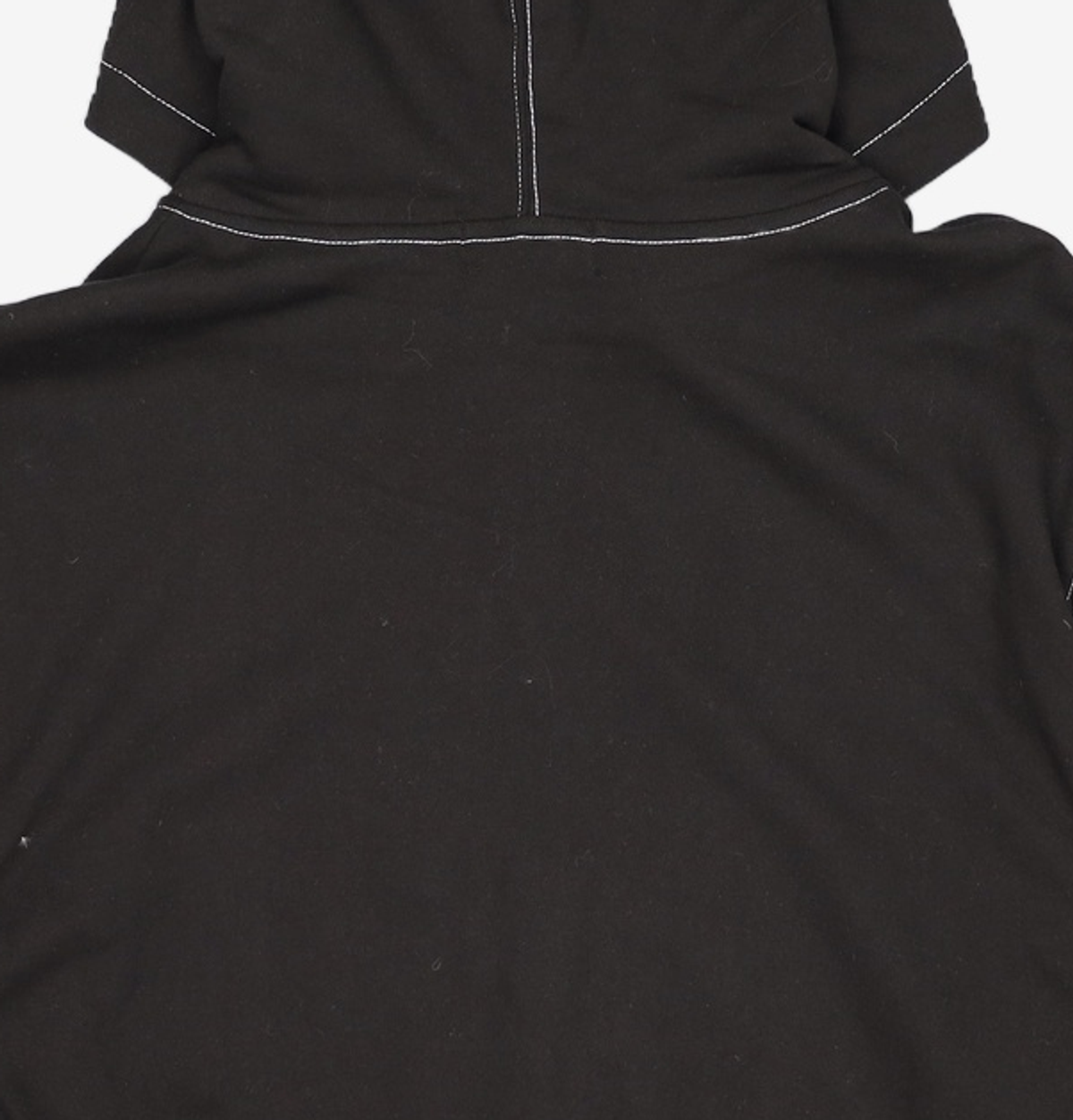 우알롱(WOOALONG) WAL signature stitch hood zip-up - BLACK L