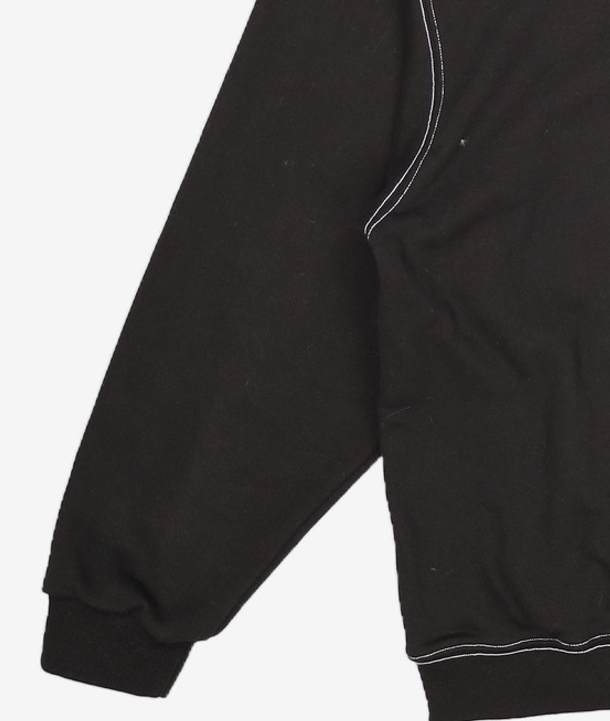 우알롱(WOOALONG) WAL signature stitch hood zip-up - BLACK L