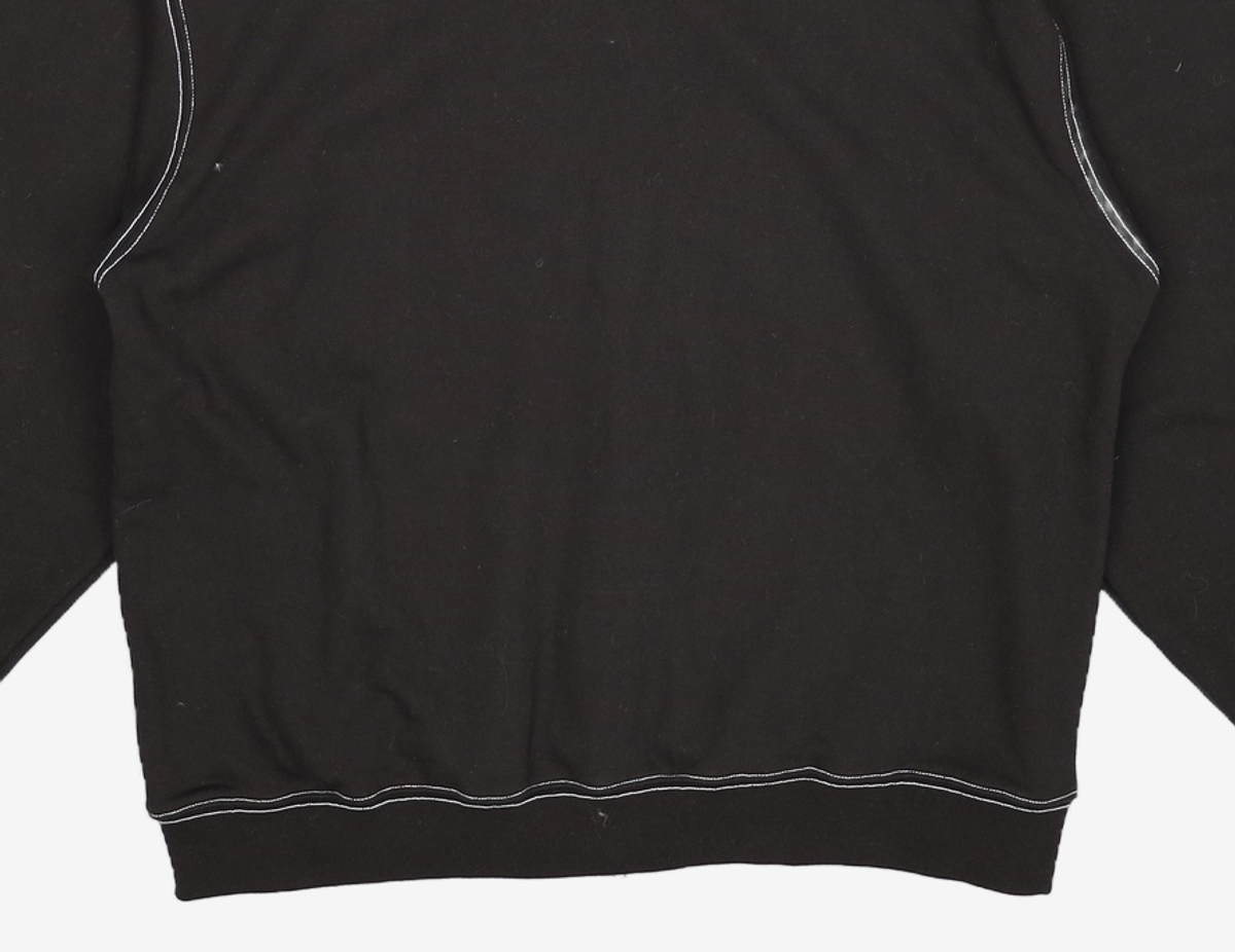 우알롱(WOOALONG) WAL signature stitch hood zip-up - BLACK L