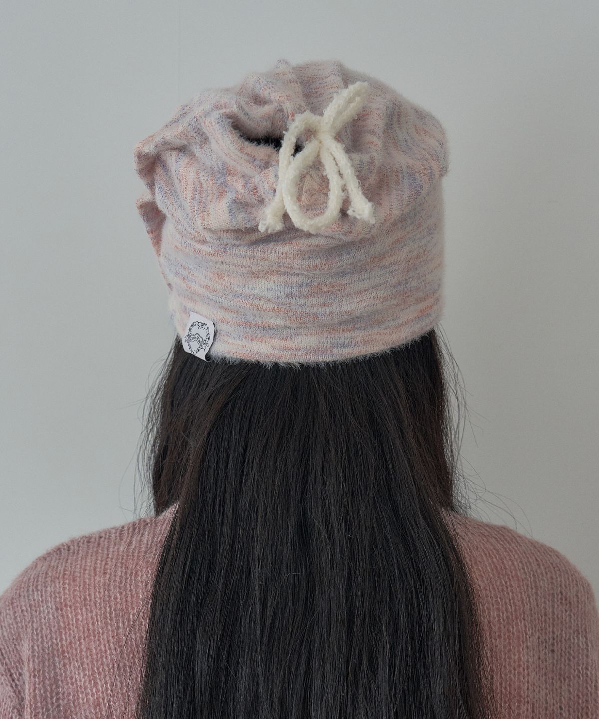 포에지담(POESIEDAME) BUTTON DRAW BEANIE IN MAUVE