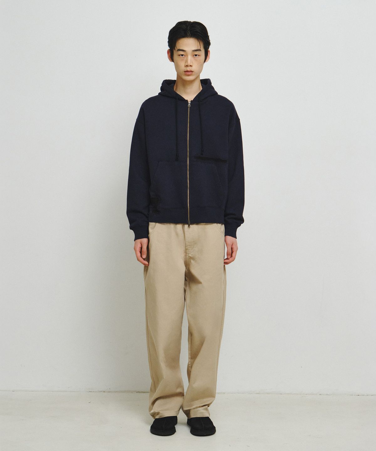 엔도어(ENDOOR) Scar Zip Hoodie (Navy)