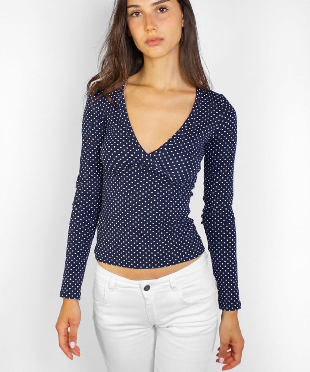 섭듀드(SUBDUED) Shrug T-shirt (BLUE POIS WHITE)