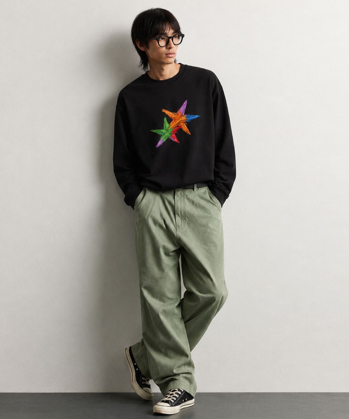 그레이버 오디너리(GRAVER ORDINARY) [ODNR UNISEX]Color Star 롱슬리브 긴팔티셔츠_3color