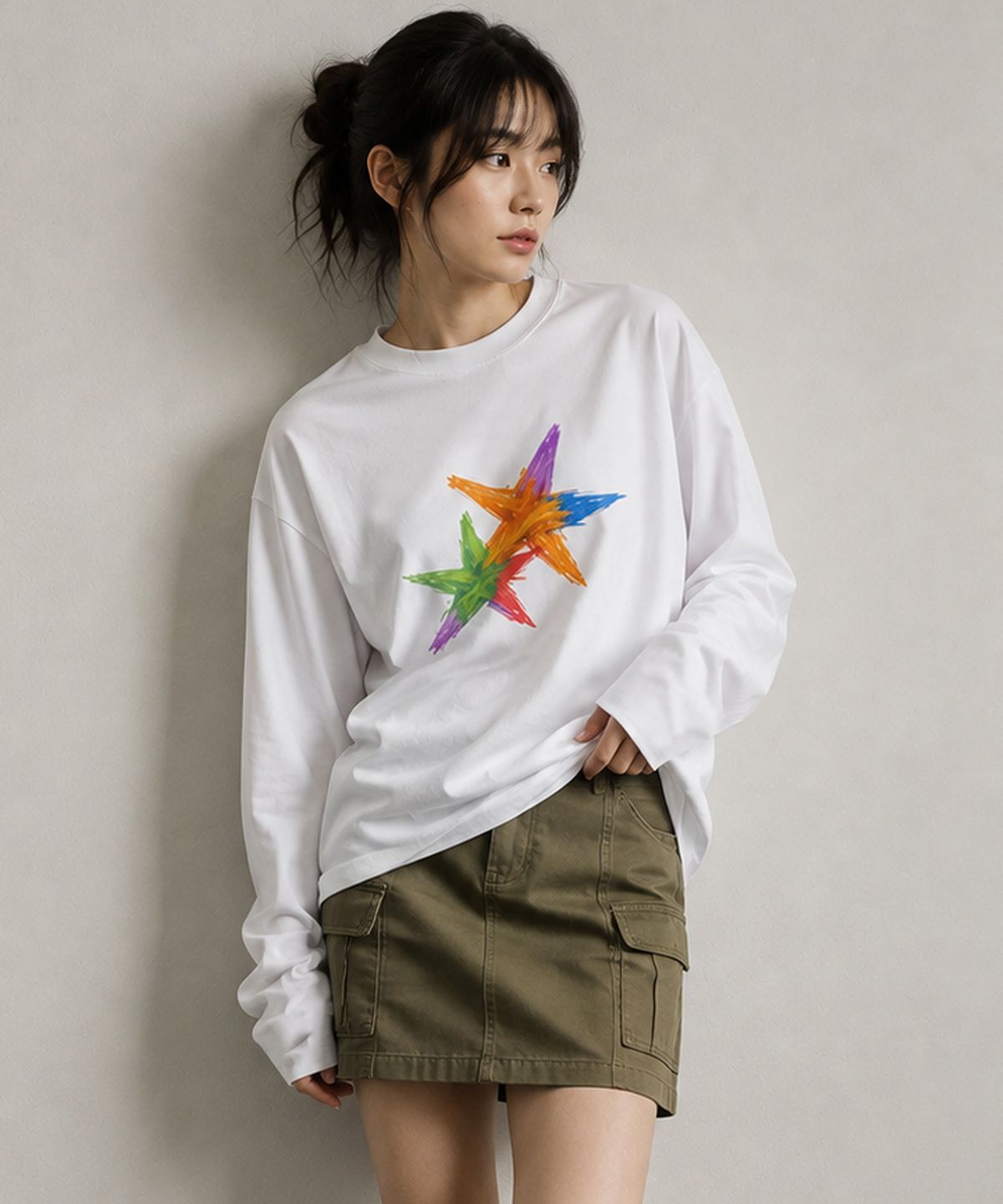 그레이버 오디너리(GRAVER ORDINARY) [ODNR UNISEX]Color Star 롱슬리브 긴팔티셔츠_3color