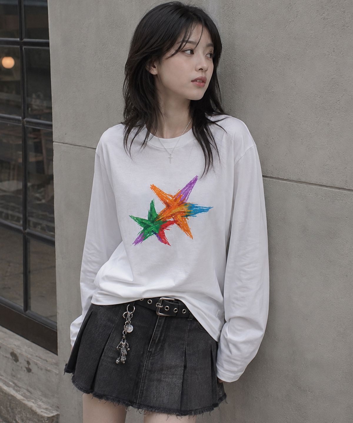 그레이버 오디너리(GRAVER ORDINARY) [ODNR UNISEX]Color Star 롱슬리브 긴팔티셔츠_3color