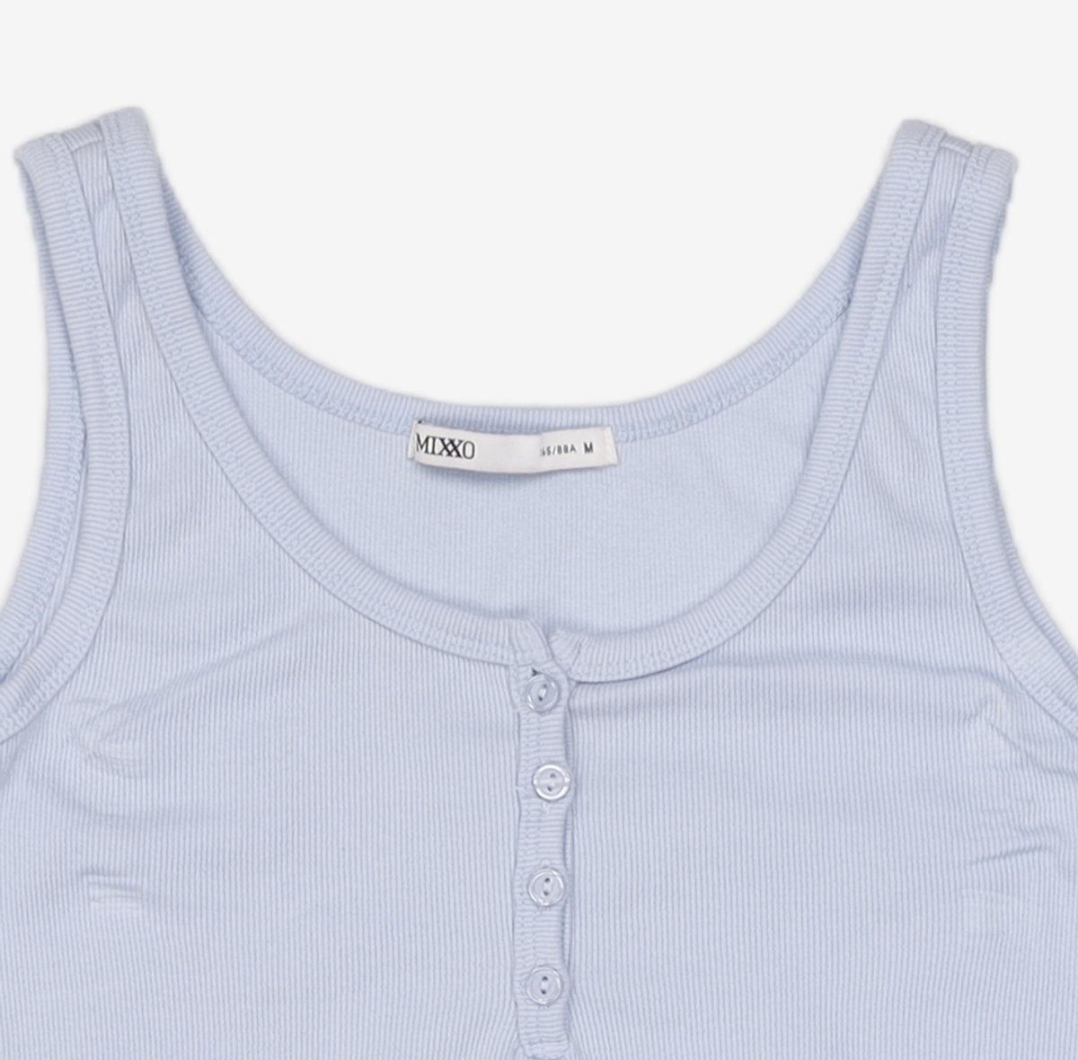 미쏘(MIXXO) 버튼 골지 슬리브리스 RE HNG410A_MIWHNG80QA M