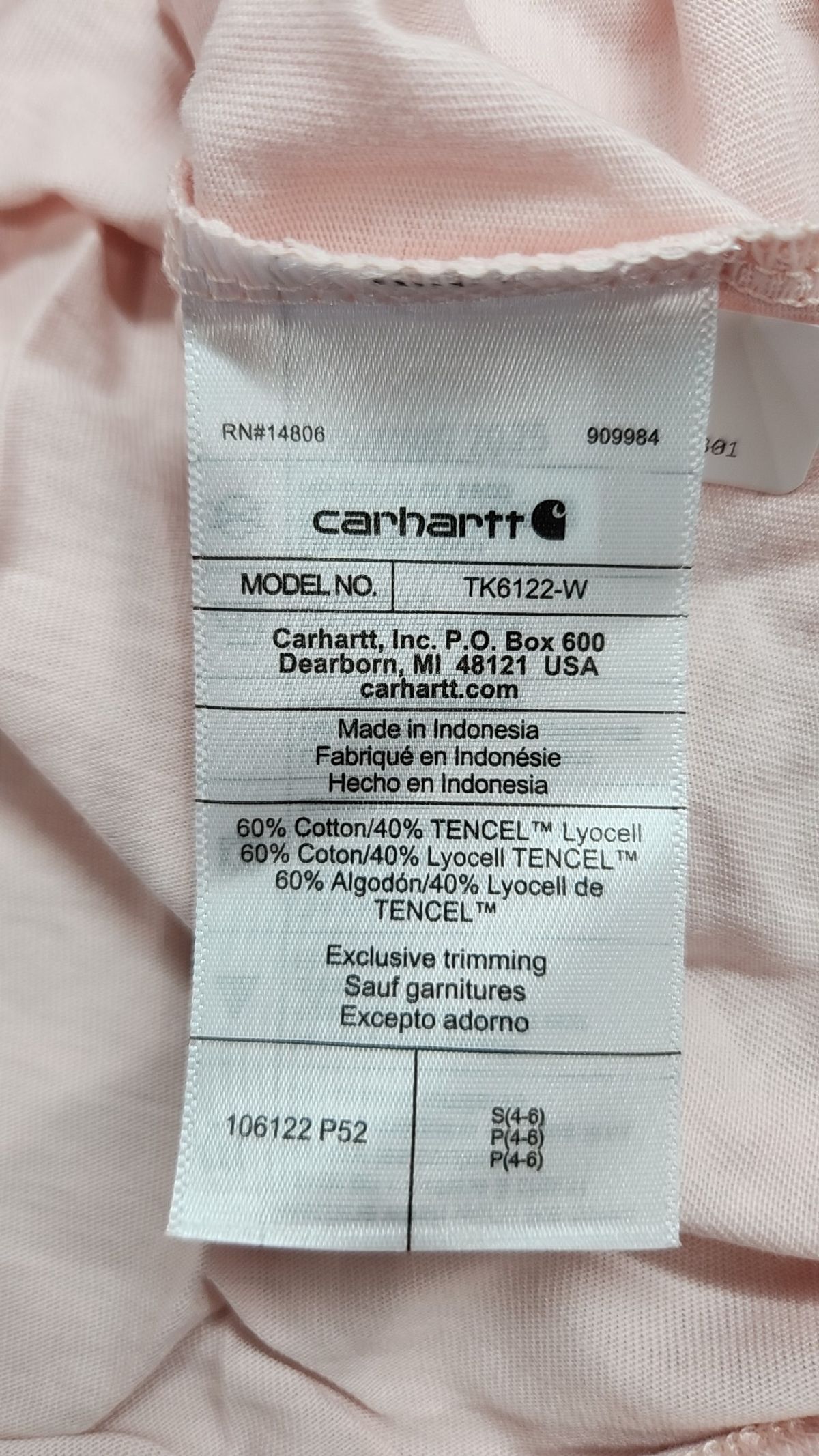 칼하트(CARHARTT) 반소매 티셔츠 S