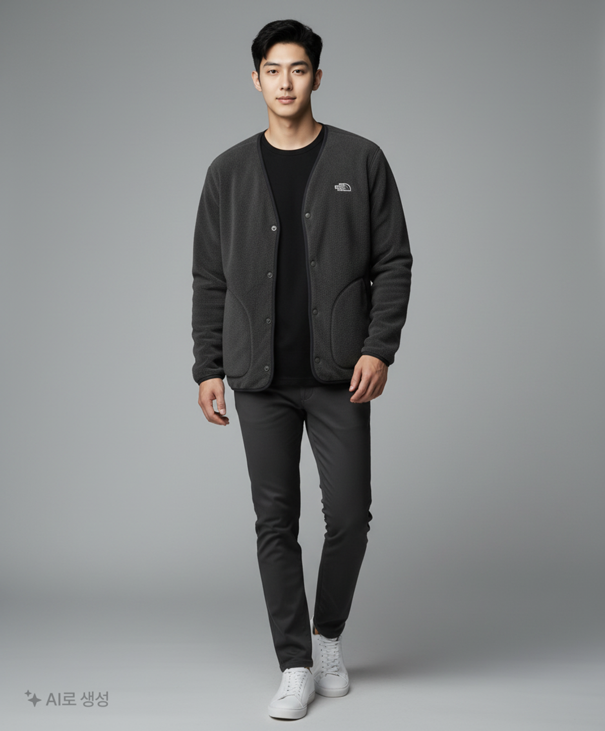 노스페이스(THE NORTH FACE) NJ4FR60C 남성 알바노 플리스 EX 가디건 BLACK 95