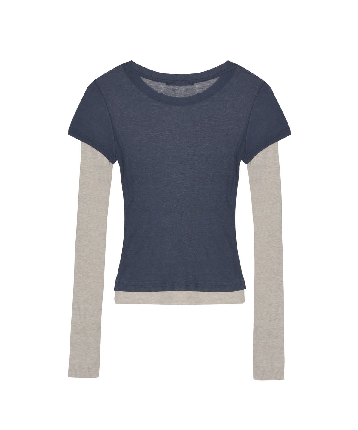 닉앤니콜(NICK&NICOLE) CONTRAST LAYERED TOP_NAVY