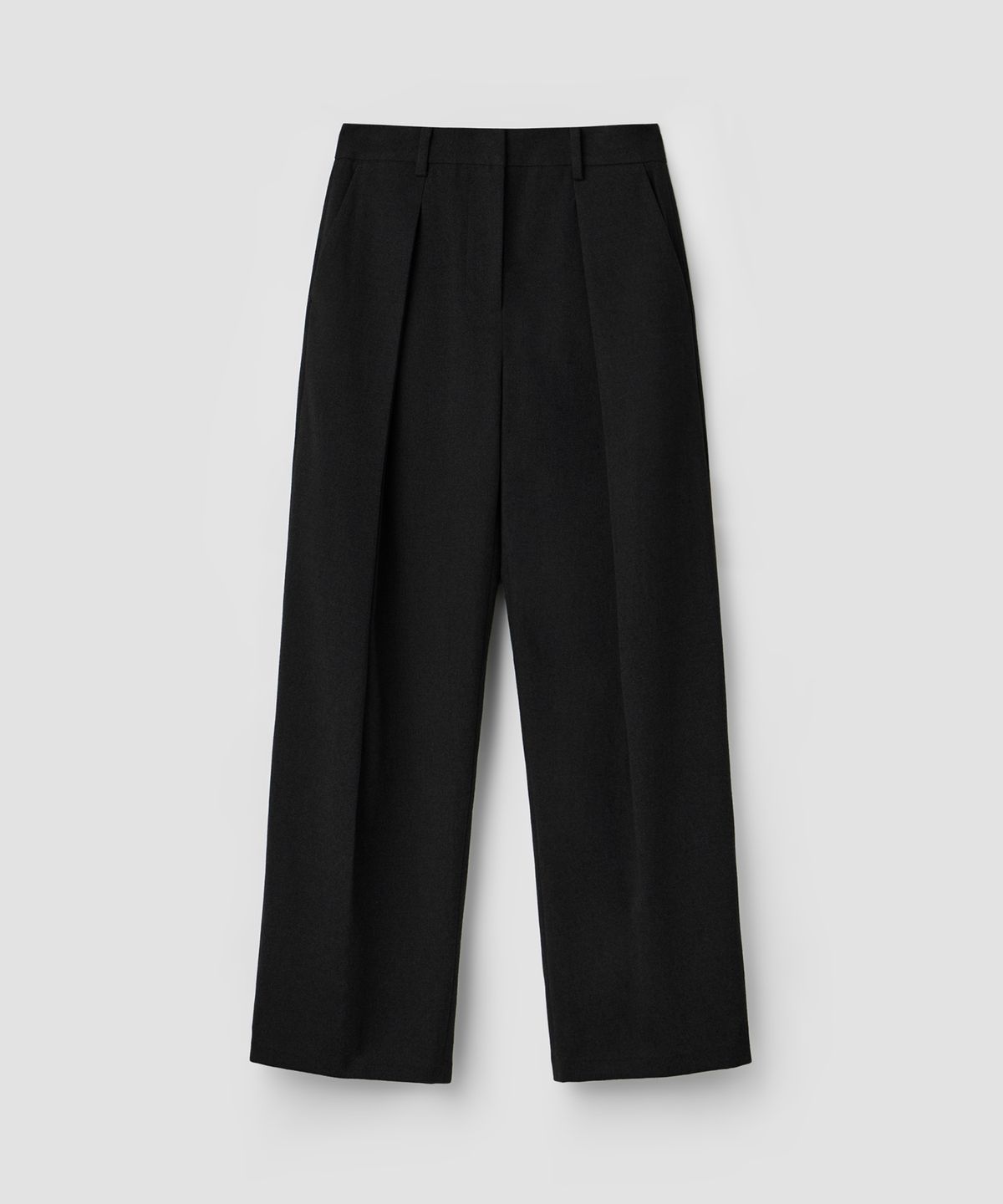 로우타이드(LOW TIDE) RELAXED DOUBLE TUCK WIDE PANTS [BLACK]