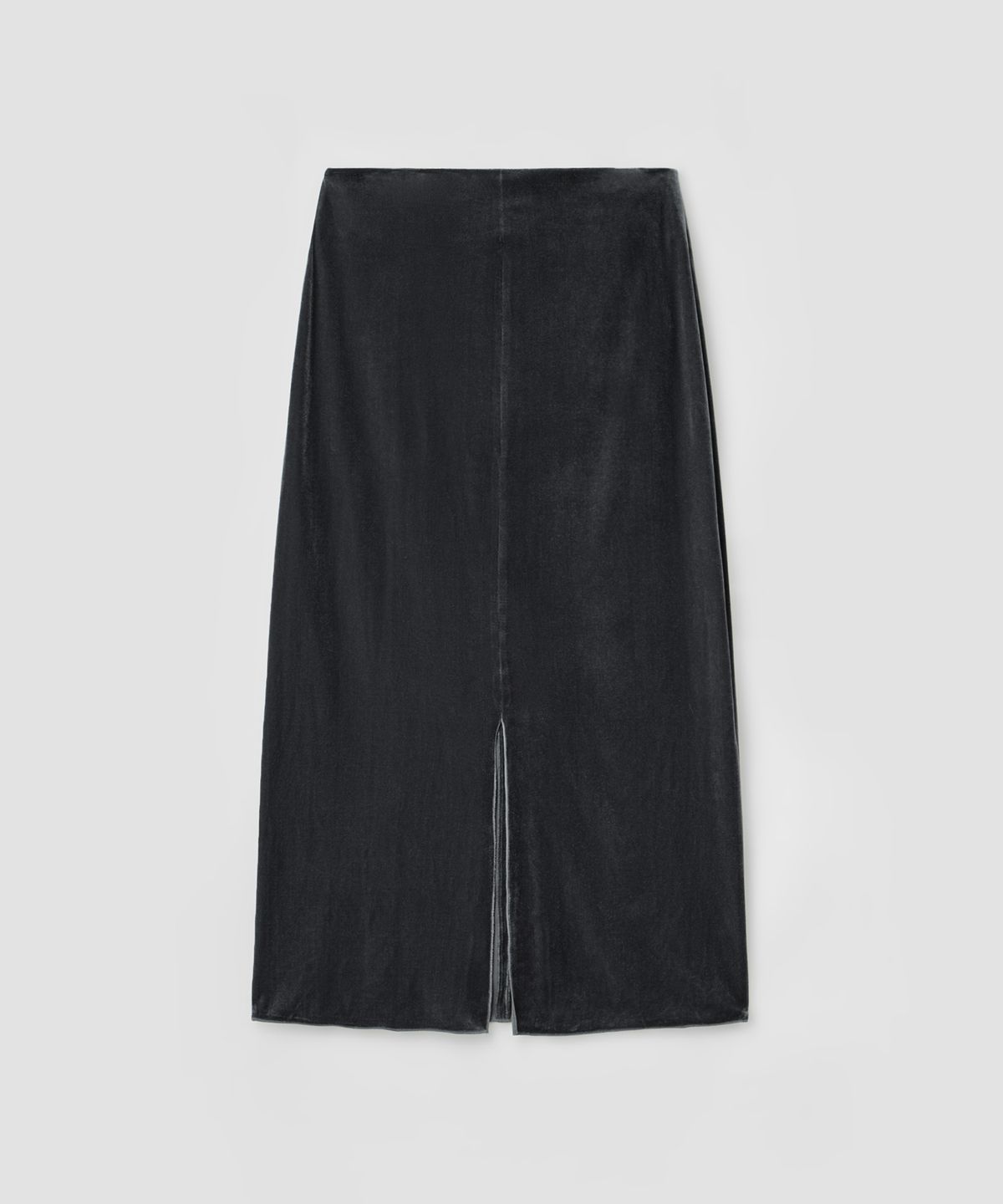 로우타이드(LOW TIDE) SOFT VELOUR MAXI SKIRT [DARK GREY]