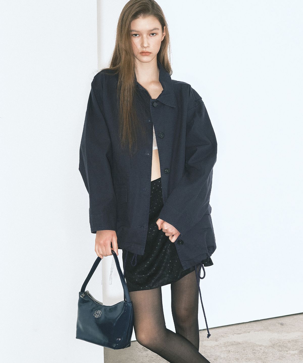 닉앤니콜(NICK&NICOLE) WASHED COTTON WORK JACKET_NAVY