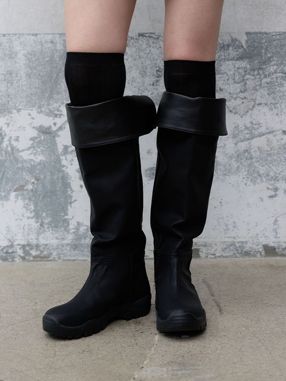 레이브(RAIVE) Rowan Knee High Boots in Black WA6AD026-10