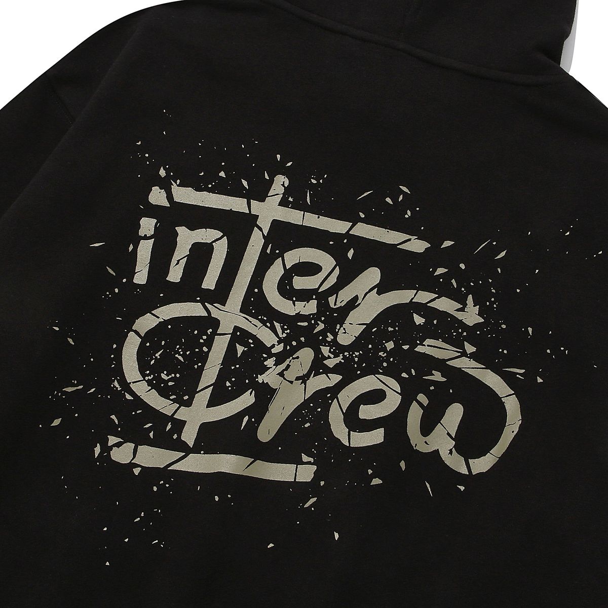 인터크루(INTERCREW) 로고 변형 후드 풀오버 블랙 ITA3TH31ABK