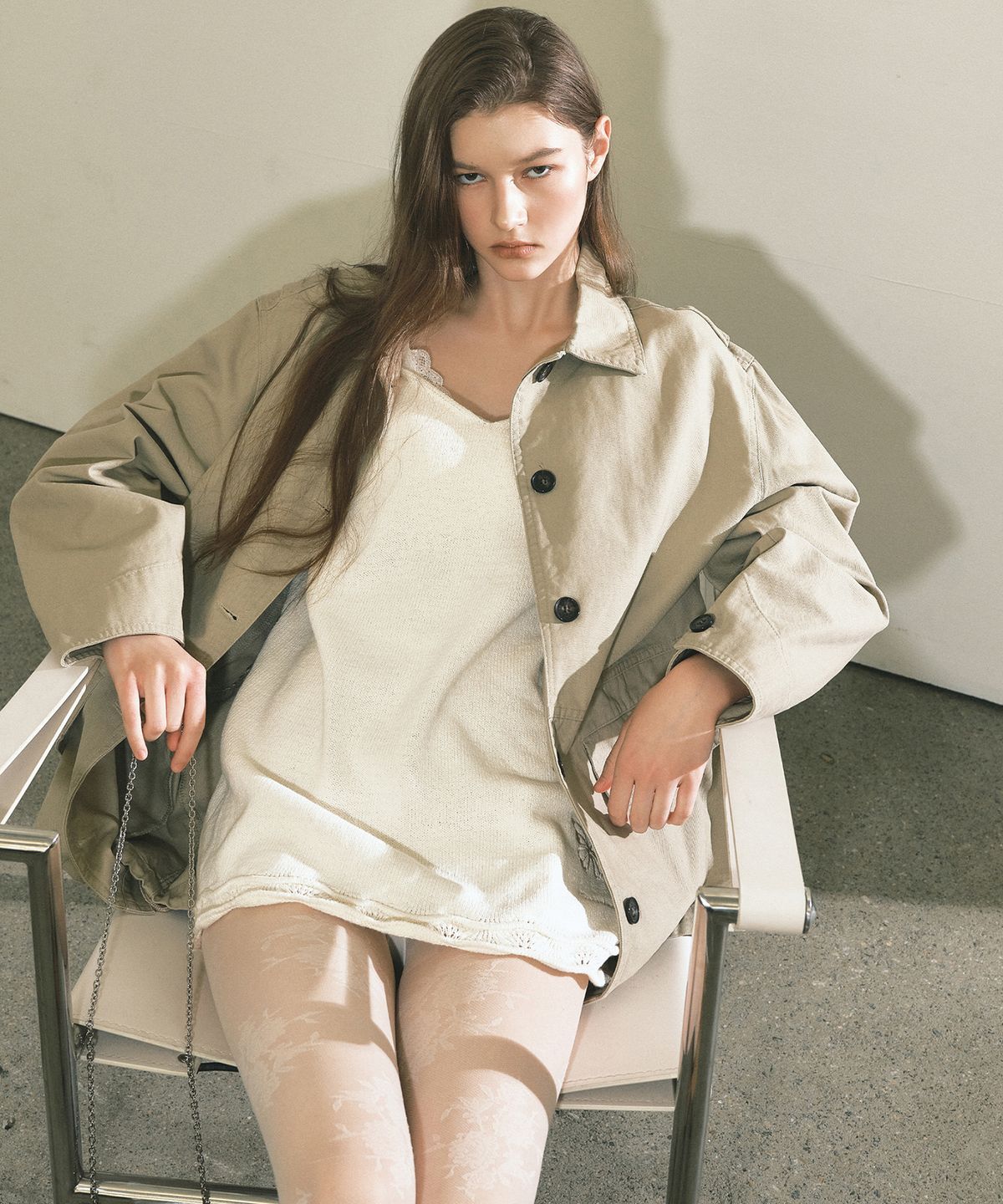 닉앤니콜(NICK&NICOLE) WASHED COTTON WORK JACKET_BEIGE