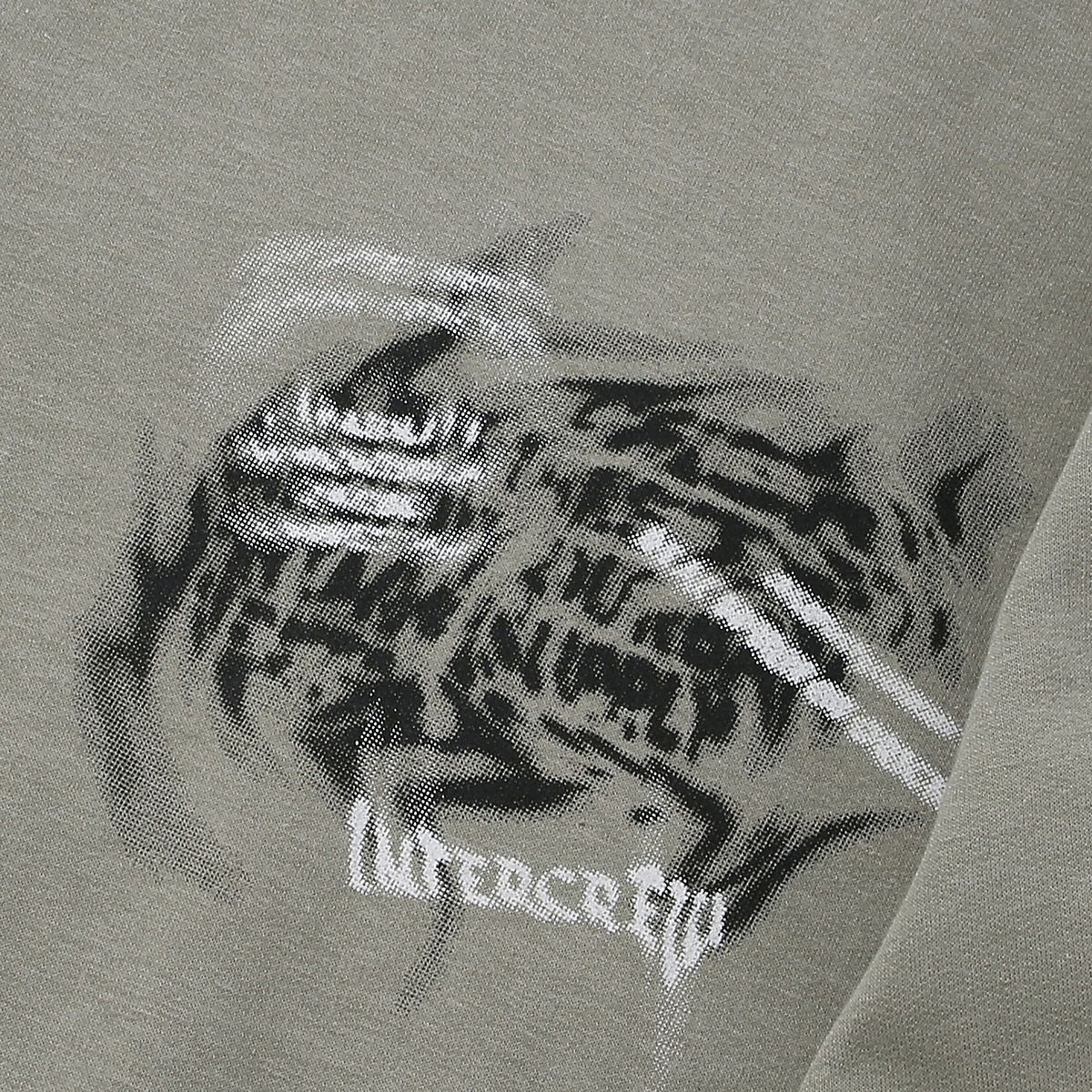 인터크루(INTERCREW) 회오리 레터링 변형 맨투맨 L그레이 ITA3TM01ALG