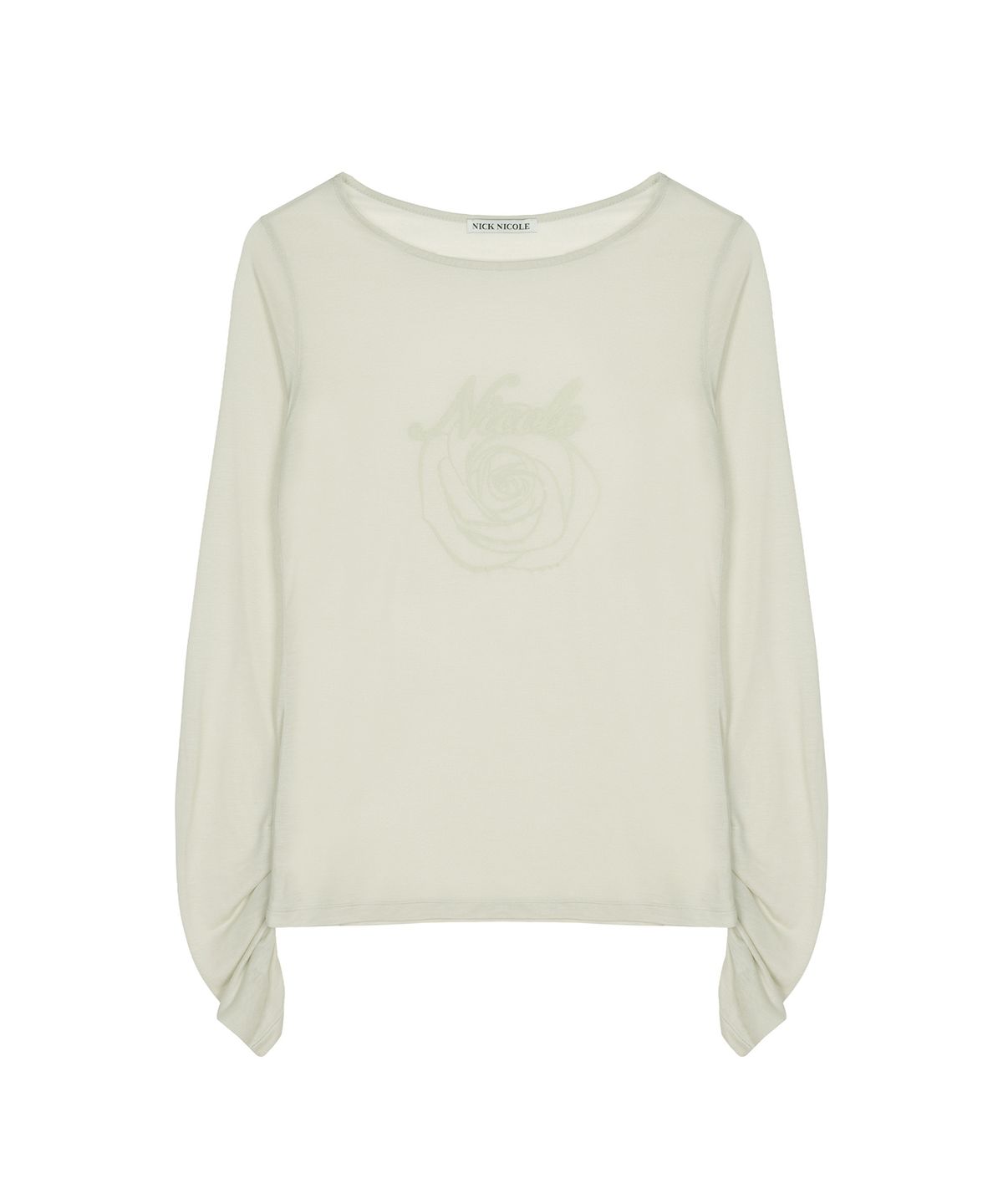 닉앤니콜(NICK&NICOLE) NICOLE ROSE SHIRRING TOP_KHAKI