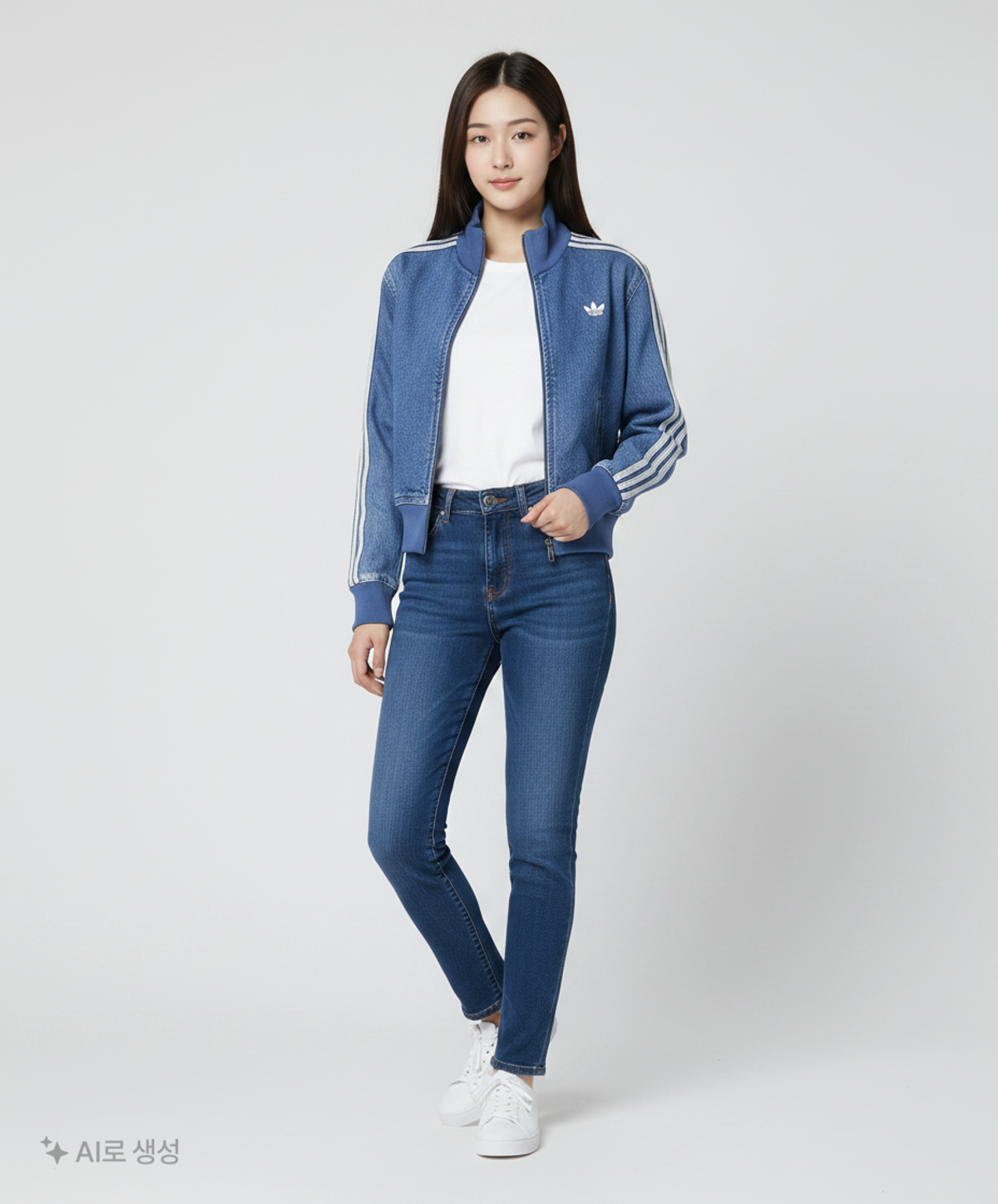 아디다스(ADIDAS) 아디컬러 데님 트랙탑 JD2570 XS