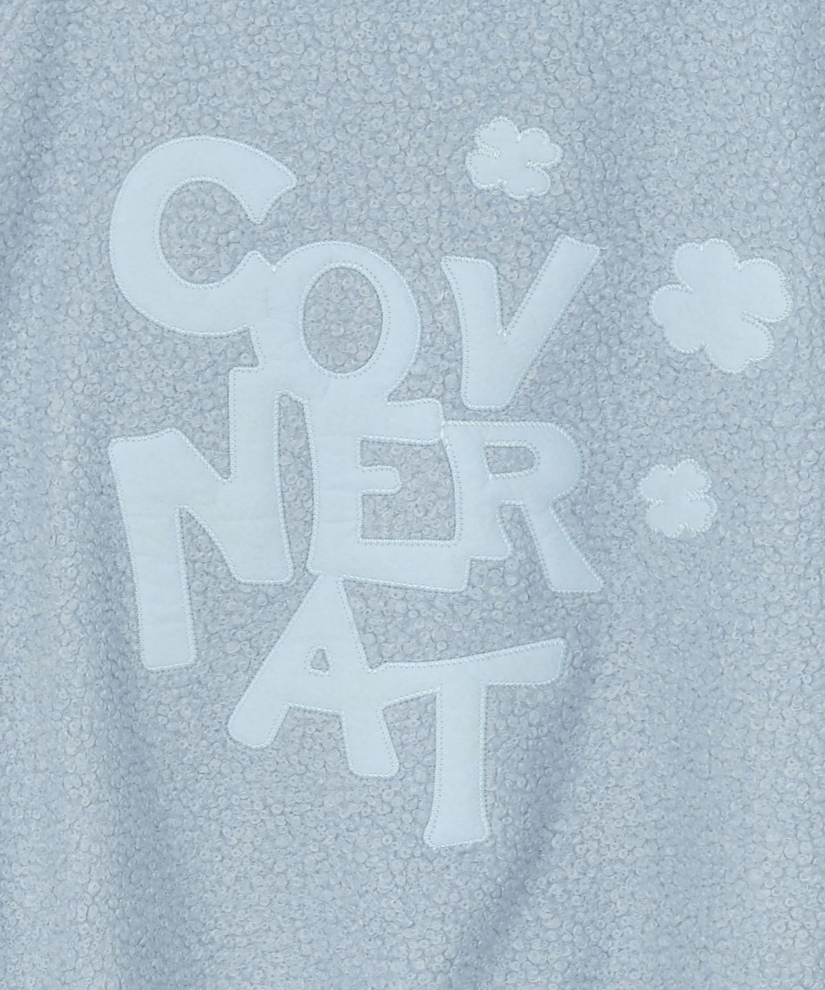 커버낫 우먼(COVERNAT WOMAN) 우먼 아플리케 부클 후디 스카이블루