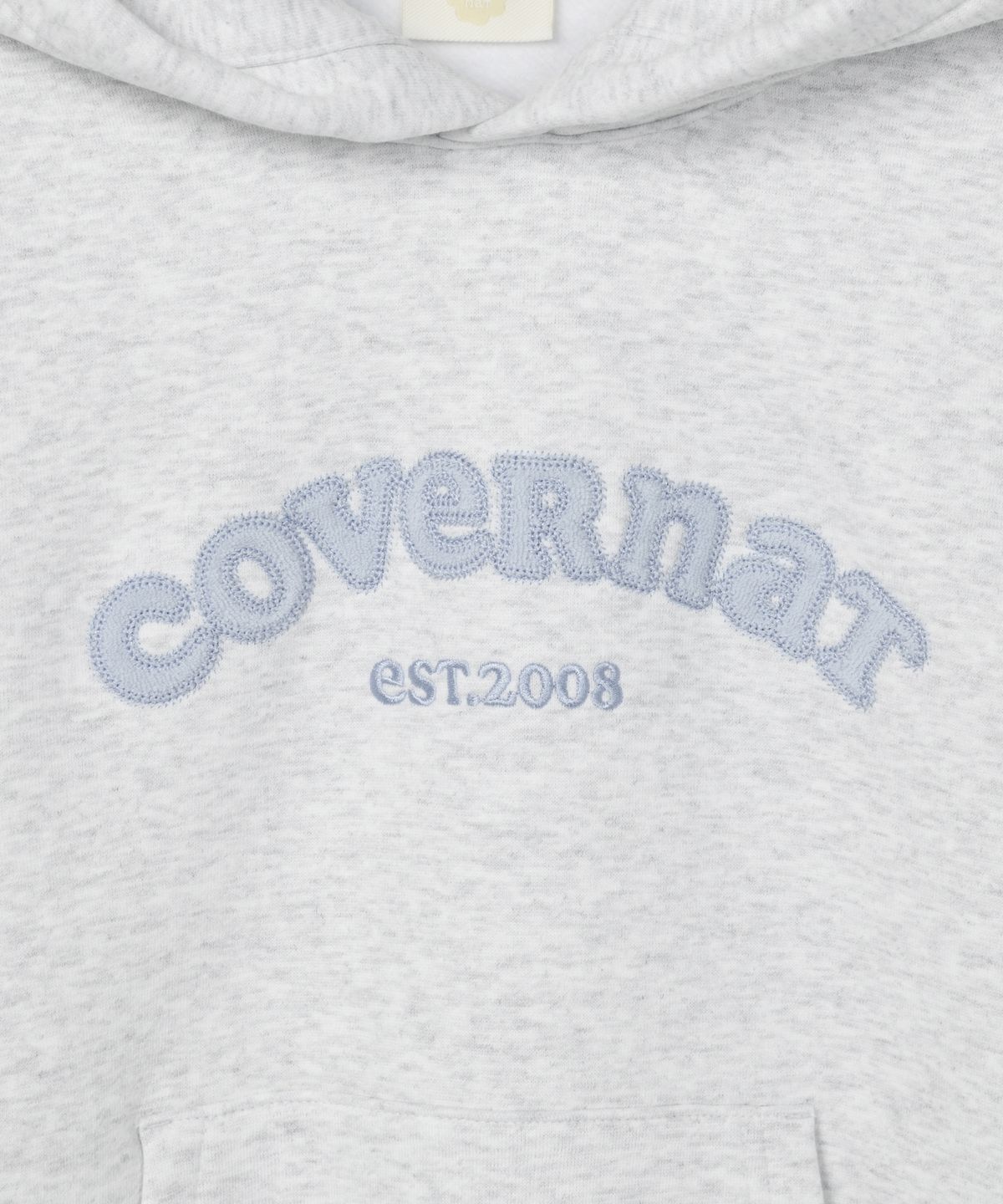 커버낫 우먼(COVERNAT WOMAN) 우먼 쿠퍼로고 기모 후디 헤더 그레이