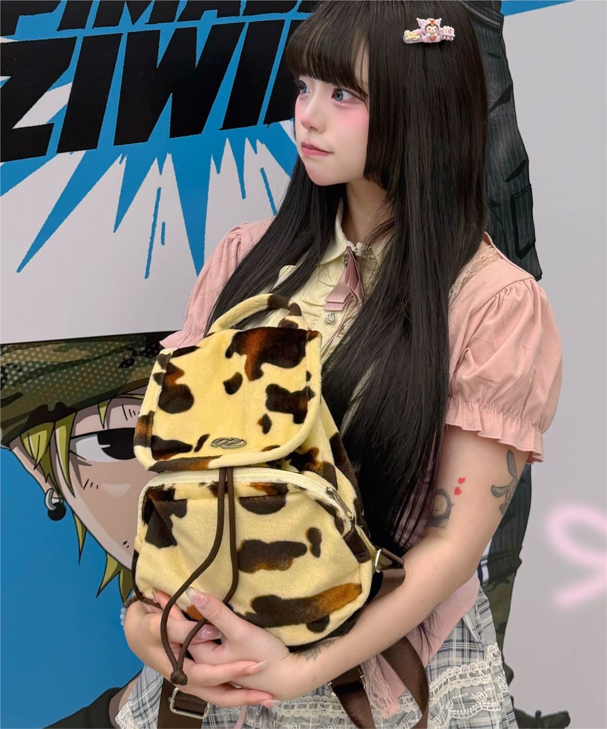 피마다지윈(PIMADAZIWIN) Signature Logo Mini Backpack (Cow)