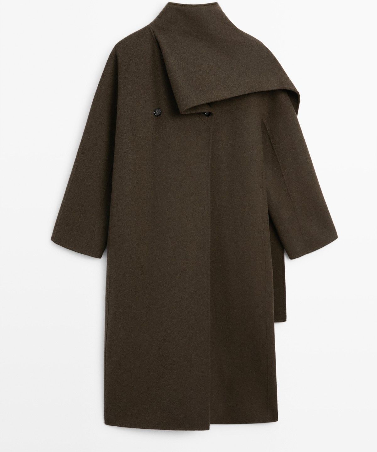 마시모두띠(MASSIMO DUTTI) 스카프 디테일 롱 코트