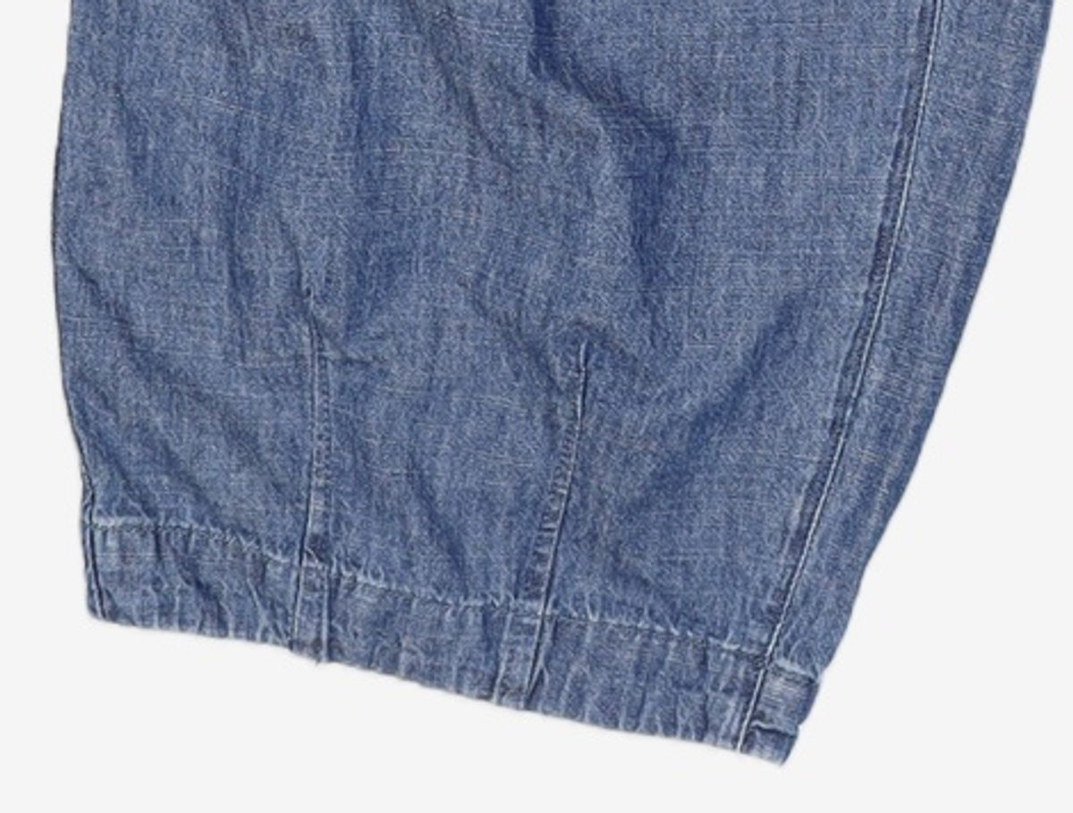 컬럼비아 유니버시티(COLUMBIA UNIVERSITY) SL-LABEL DENIM WIDE FIT BALLOON PANTS 미드나잇데님 L