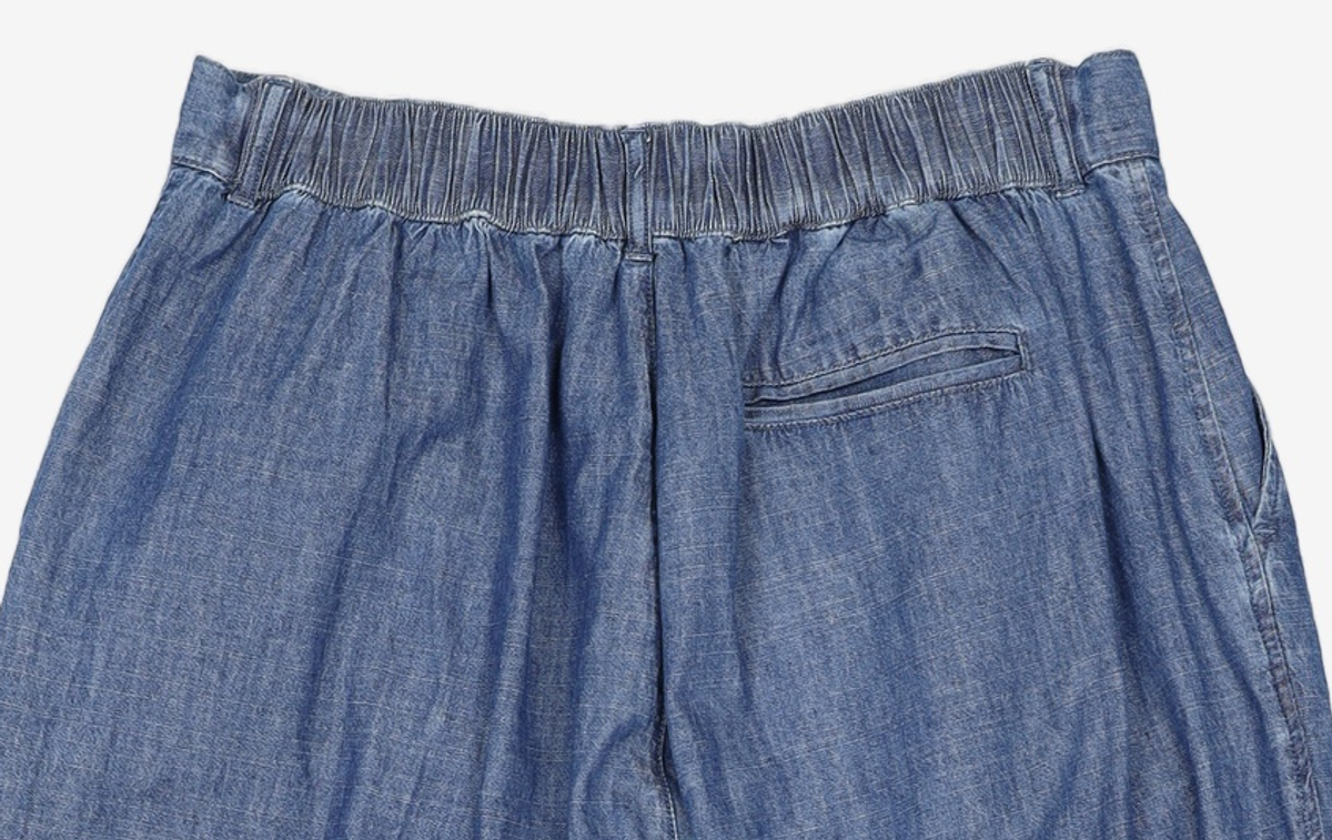 컬럼비아 유니버시티(COLUMBIA UNIVERSITY) SL-LABEL DENIM WIDE FIT BALLOON PANTS 미드나잇데님 L