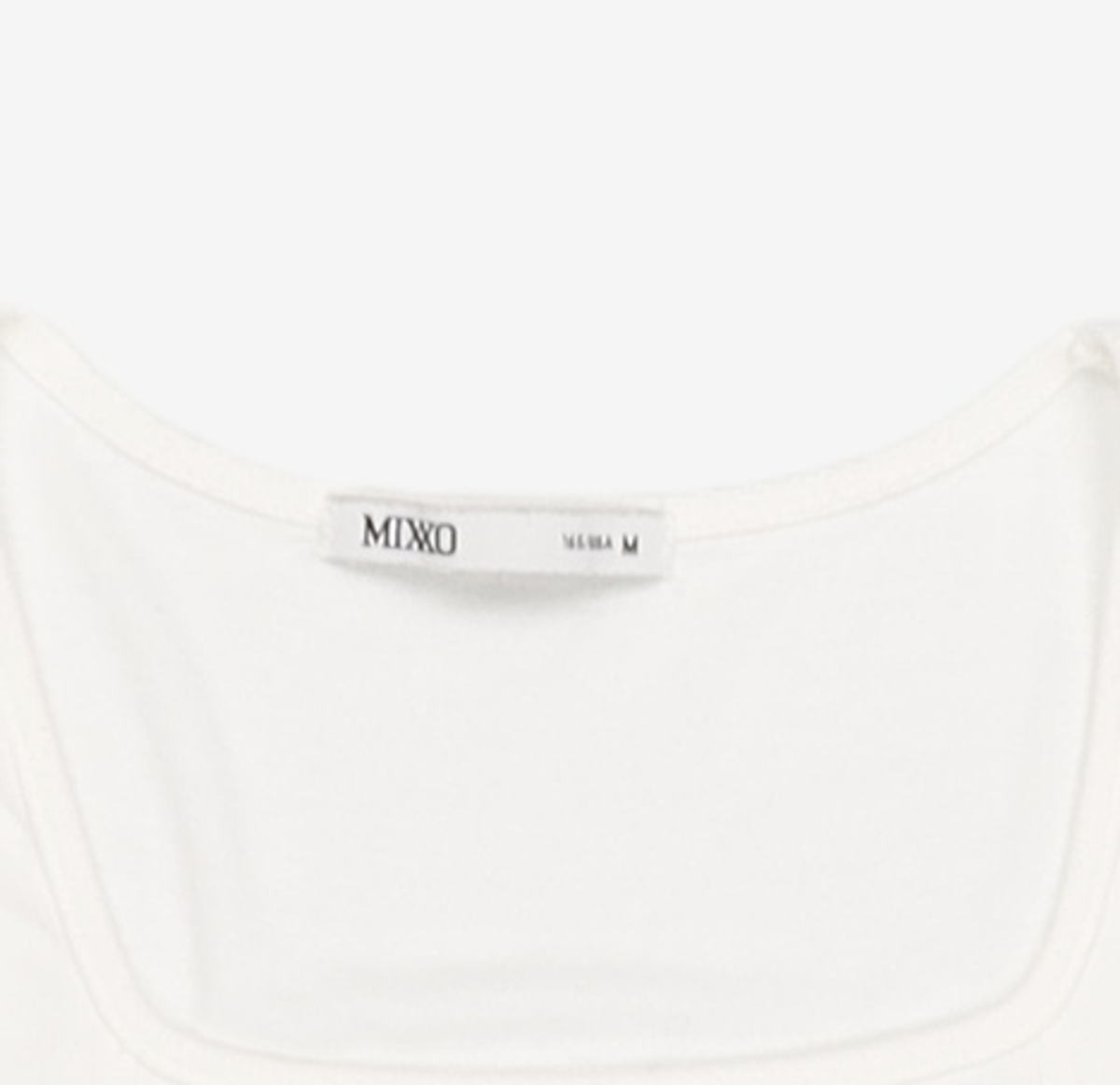 미쏘(MIXXO) 스퀘어넥 크롭 반팔티_MIWHWD537A M