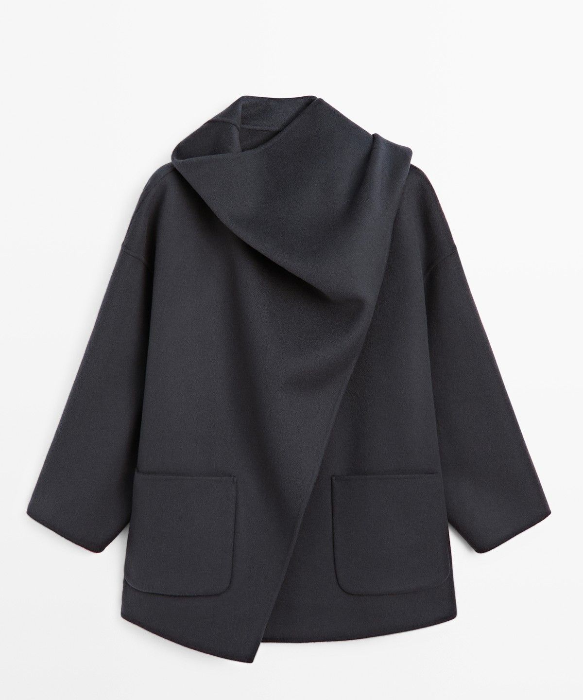 마시모두띠(MASSIMO DUTTI) 스카프 디테일 미디 코트