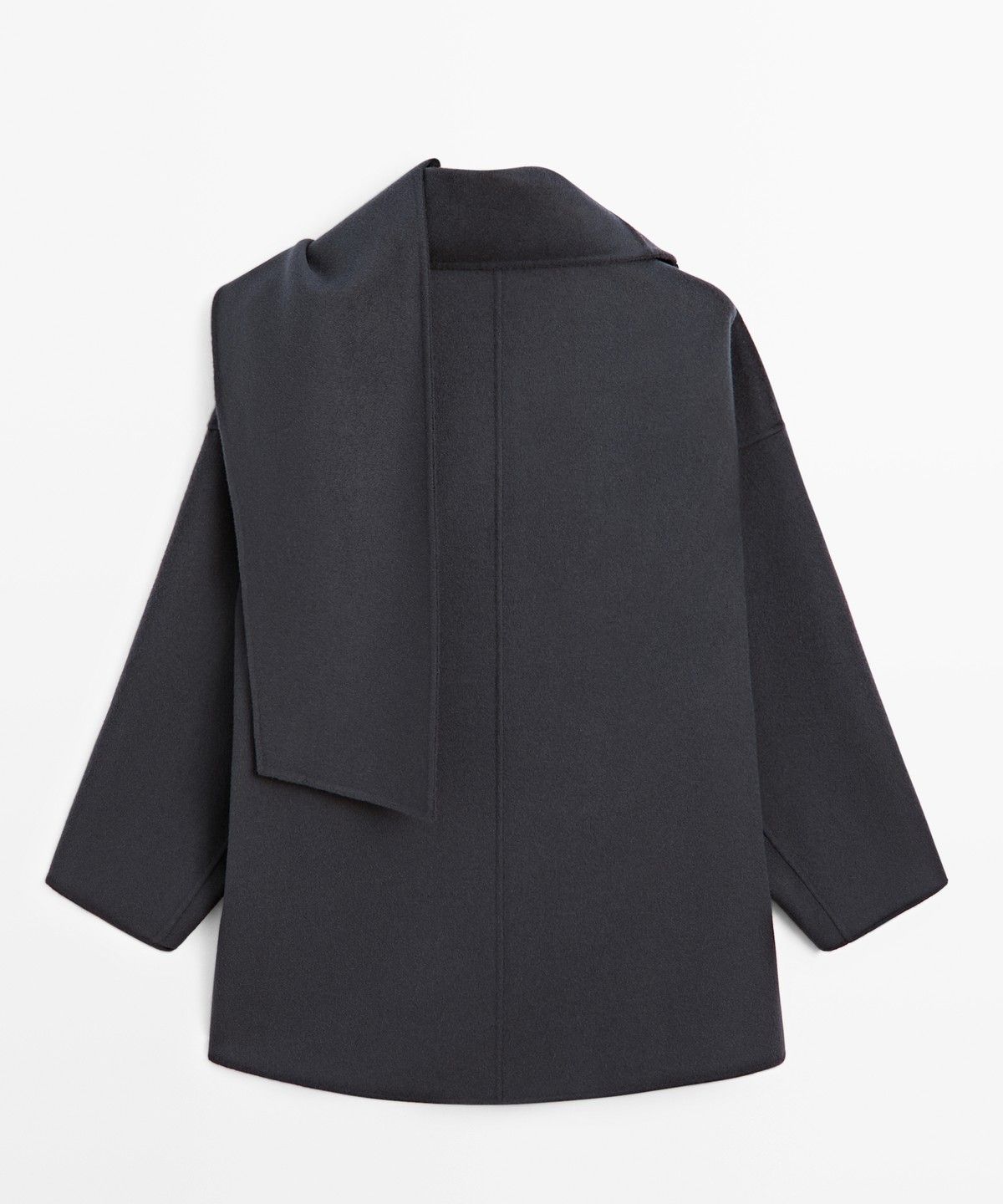 마시모두띠(MASSIMO DUTTI) 스카프 디테일 미디 코트