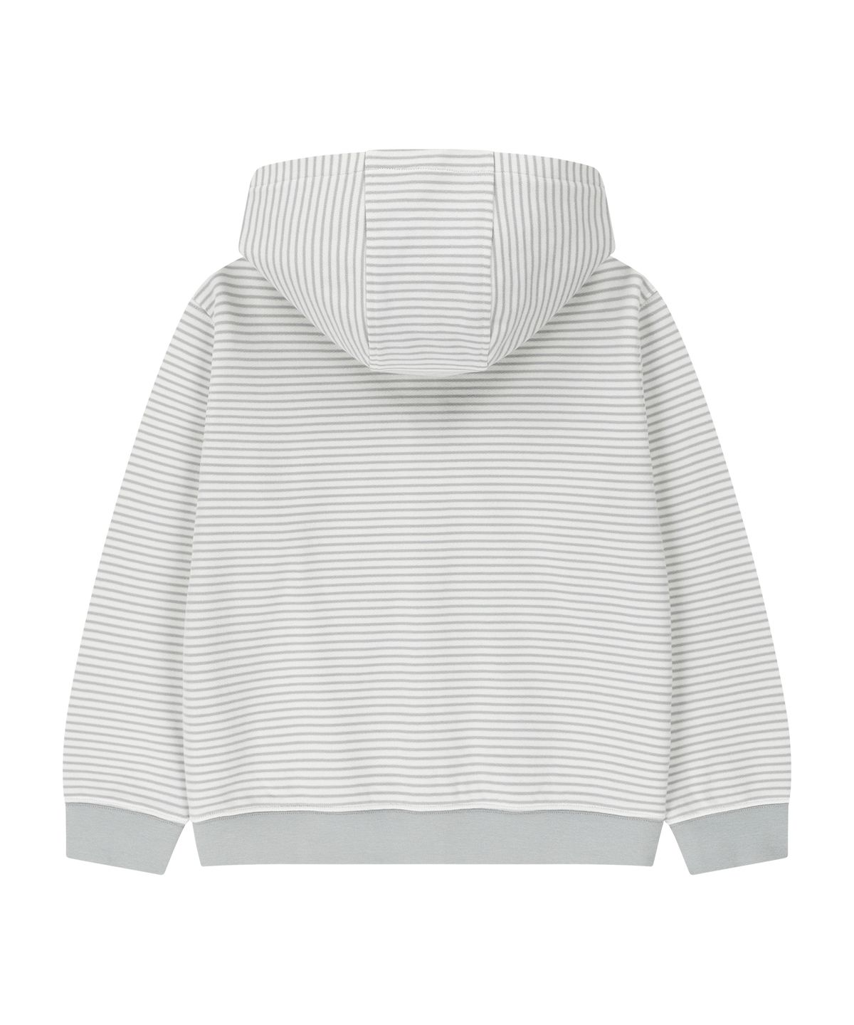 마리떼 키즈(MARITHÉ KIDS) KIDS CLASSIC LOGO STRIPED HOODIE ZIP-UP light gray
