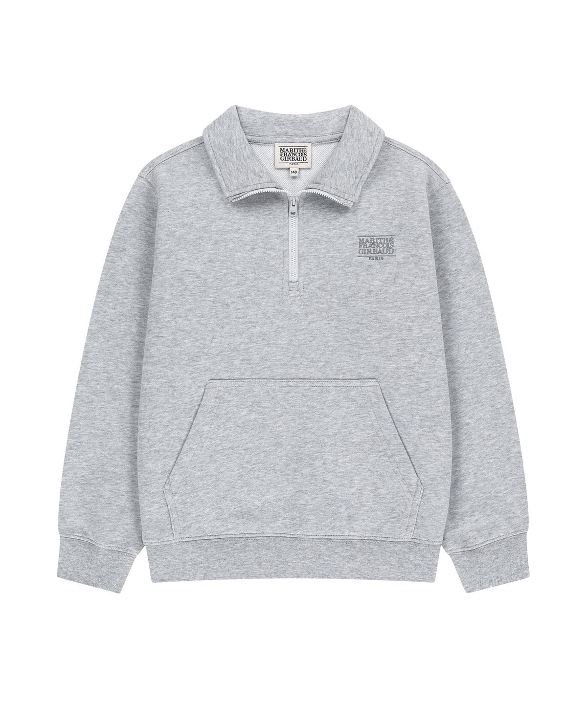 마리떼 키즈(MARITHÉ KIDS) KIDS CLASSIC LOGO HALF-ZIP SWEATSHIRT heather gray