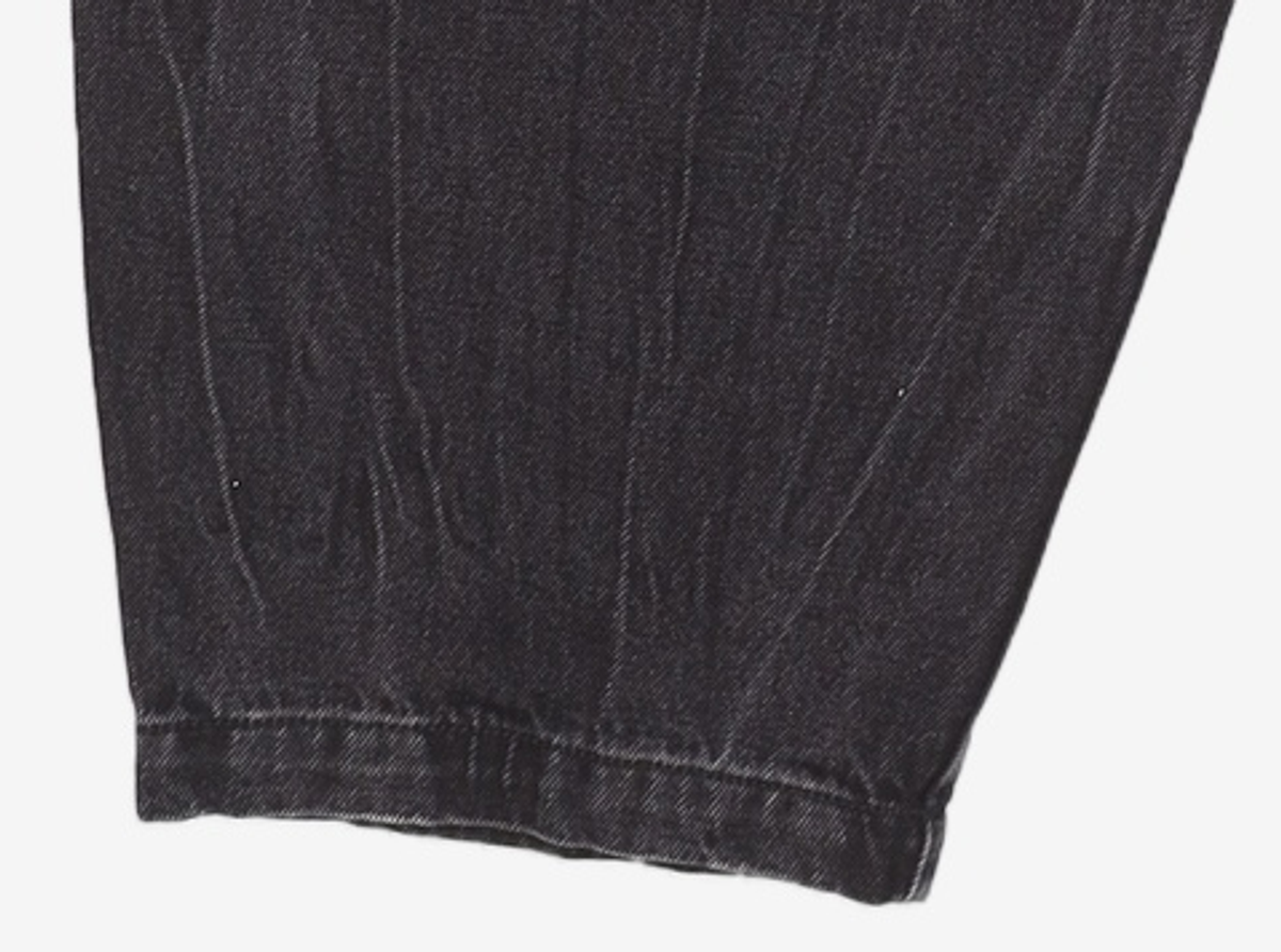 노매뉴얼(NOMANUAL) WASHED JUMBO DENIM PANTS - WASHED BLACK L