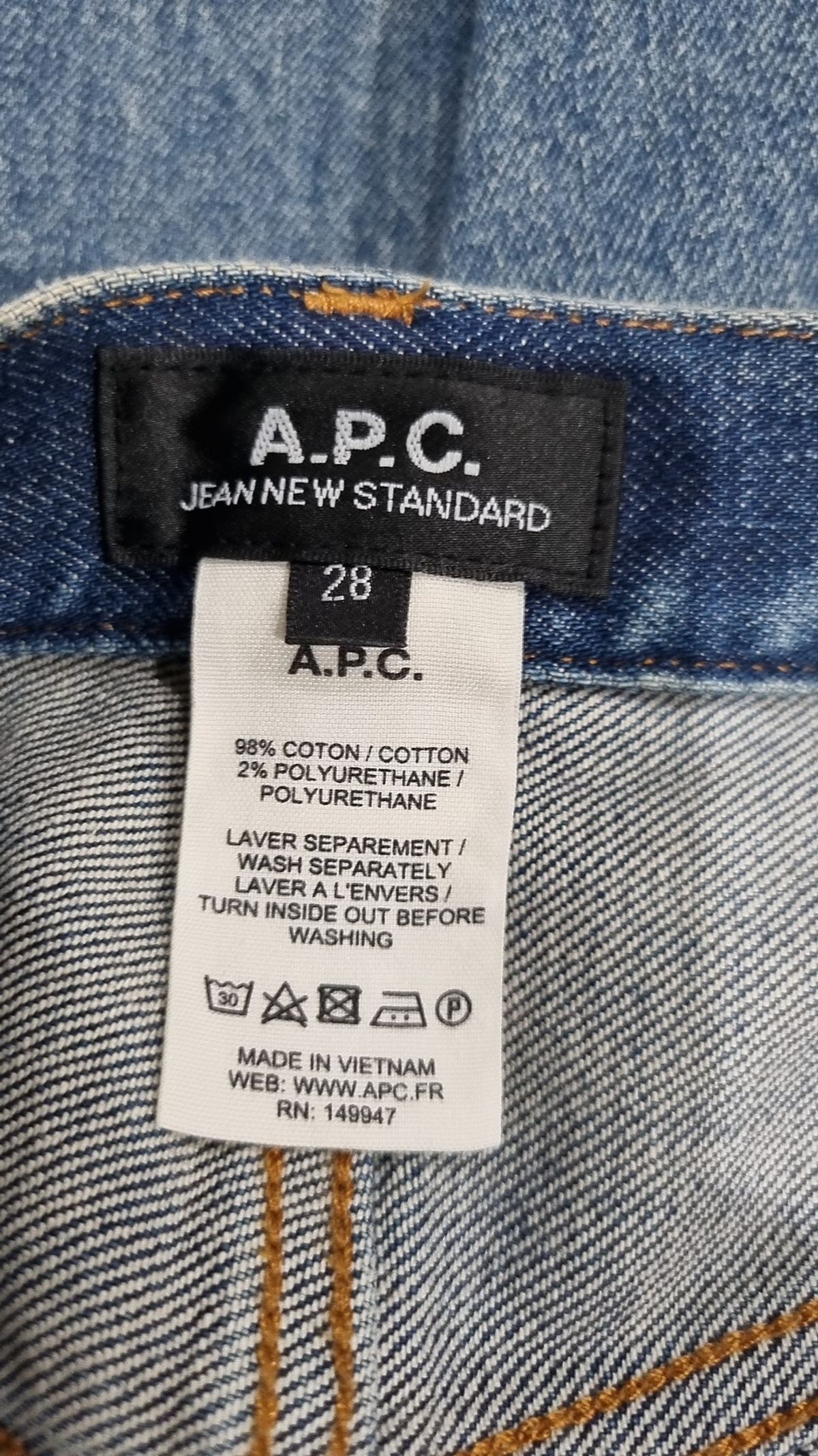 아페쎄(A.P.C.) 청/데님 팬츠 28