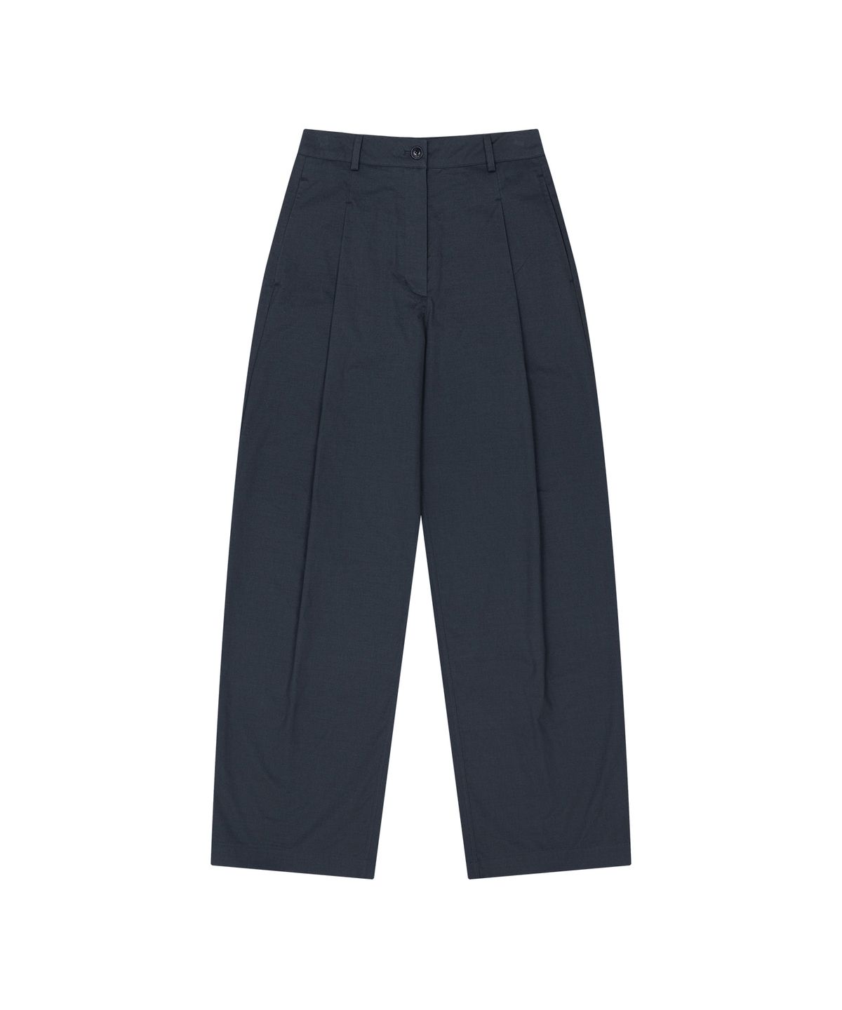 반원 아틀리에(VANONE ATELIER) P3327 커브드 원턱 팬츠_Navy