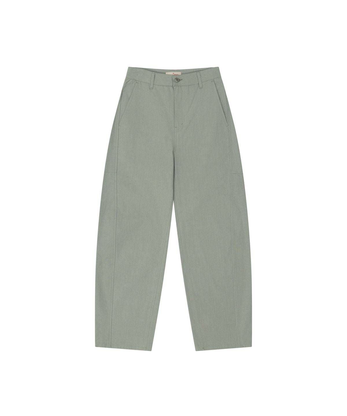 반원 아틀리에(VANONE ATELIER) P3337 커브드 코튼 팬츠_Sage green