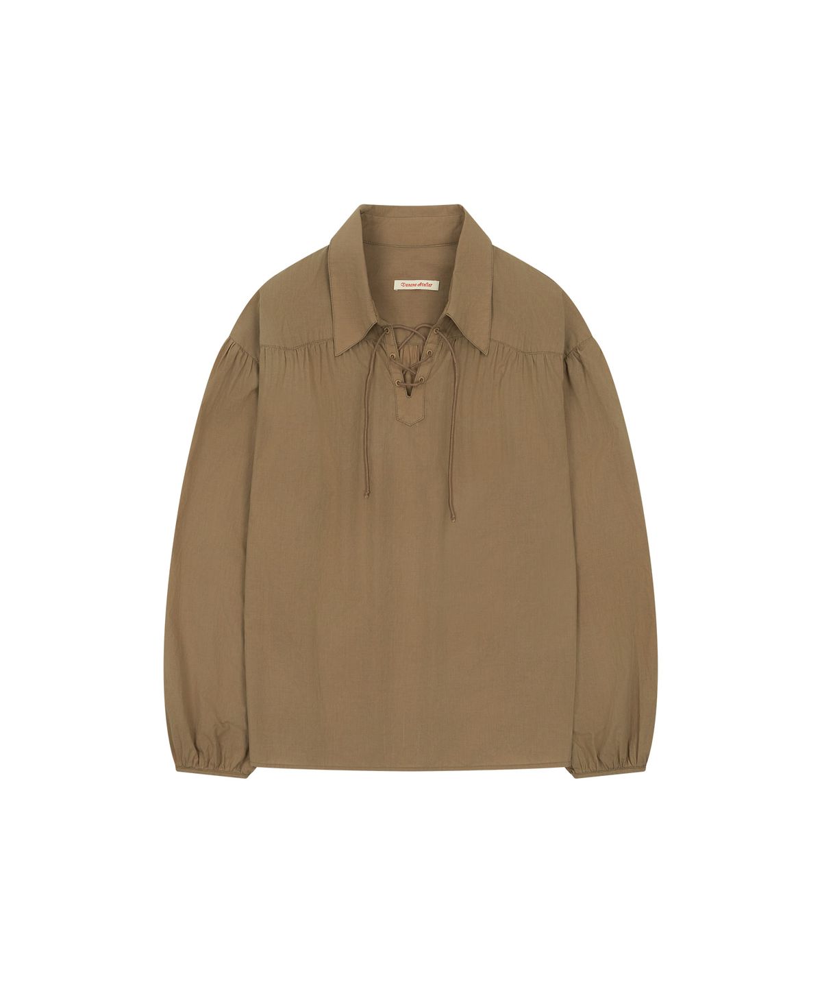 반원 아틀리에(VANONE ATELIER) A3625 클로버 블라우스_Brown