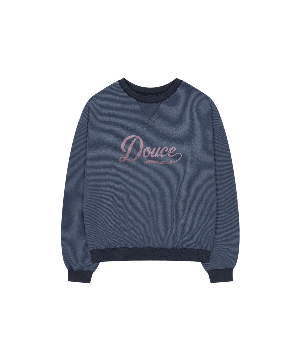 반원 아틀리에(VANONE ATELIER) A3627 리버스 텍스처 스웨트 셔츠_Navy