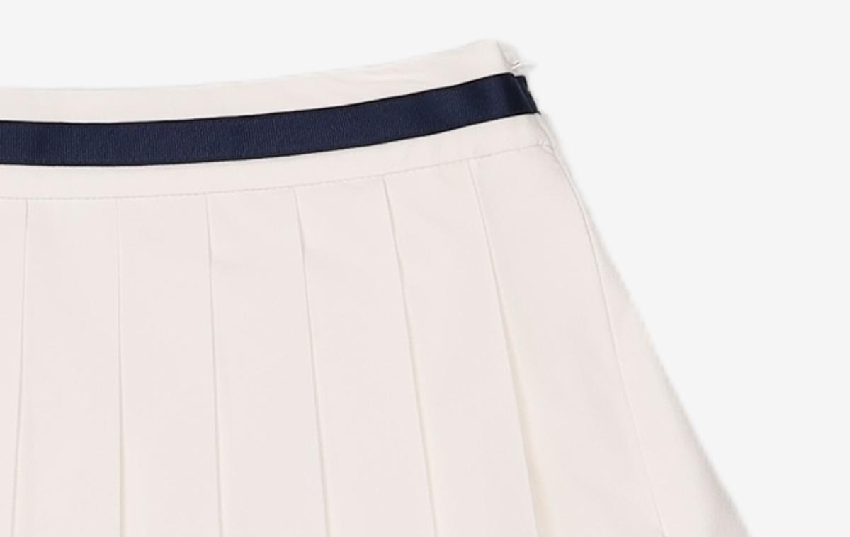 라코스테(LACOSTE) 여성 테니스 베이직 플리츠 미니 스커트 [화이트] 34