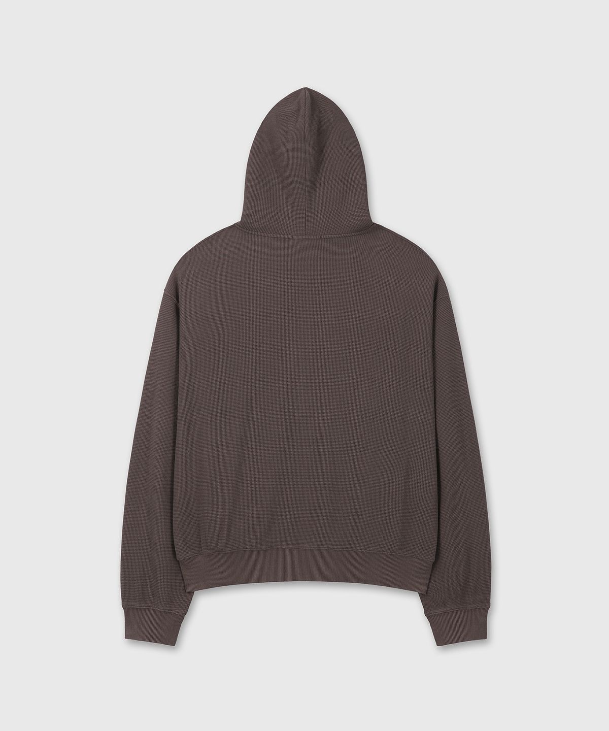 다이브인(DIVEIN) UNIFORM WAFFLE CROP HOOD ZIP-UP (BROWN)