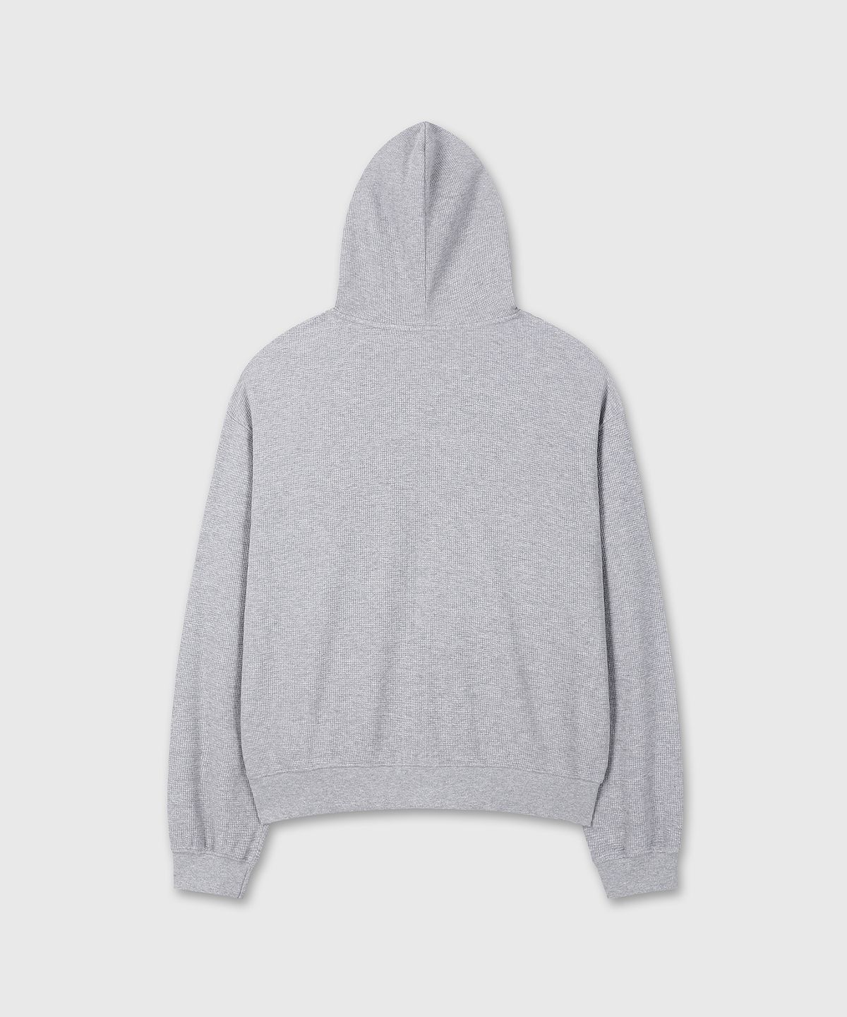 다이브인(DIVEIN) UNIFORM WAFFLE CROP HOOD ZIP-UP (MELANGE GRAY)