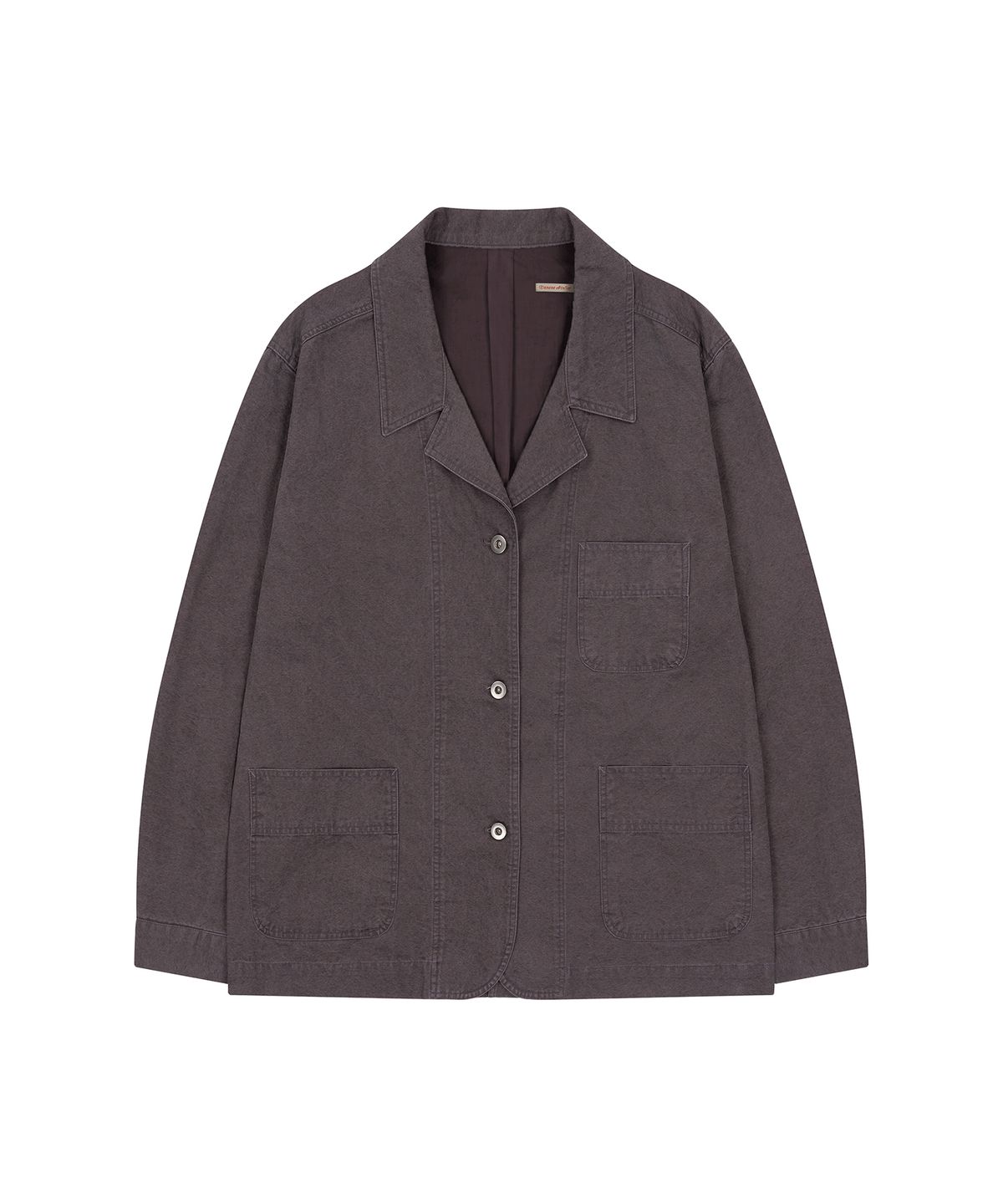 반원 아틀리에(VANONE ATELIER) O3772 워시드 초어 재킷_Purple