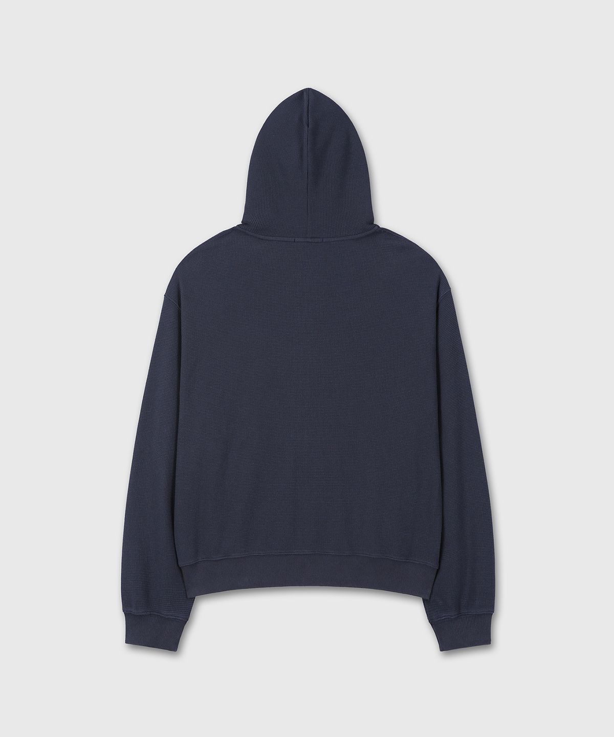 다이브인(DIVEIN) UNIFORM WAFFLE CROP HOOD ZIP-UP (NAVY)