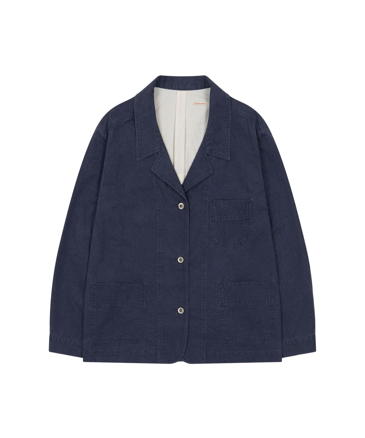 반원 아틀리에(VANONE ATELIER) O3772 워시드 초어 재킷_Navy