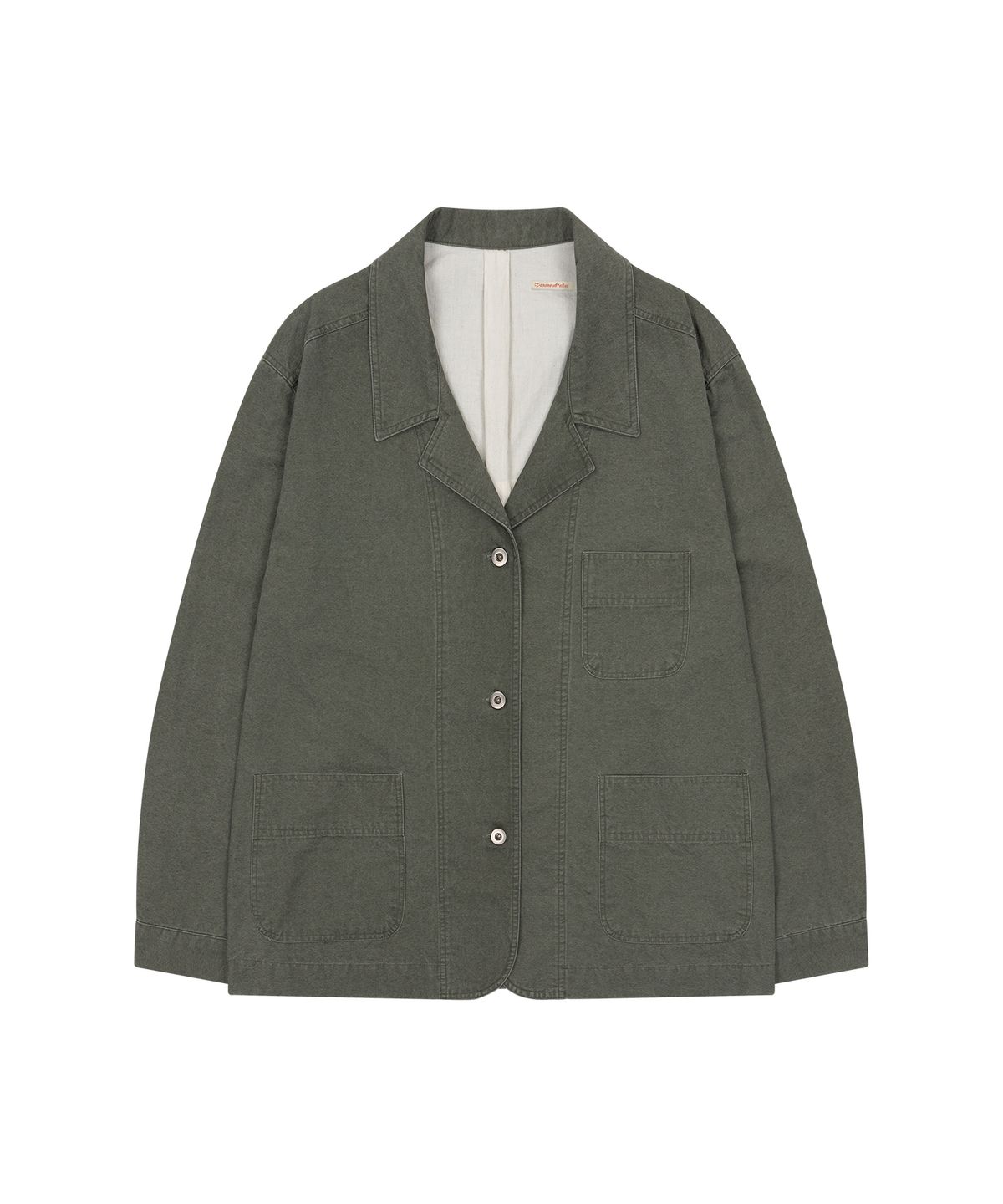 반원 아틀리에(VANONE ATELIER) O3772 워시드 초어 재킷_Khaki